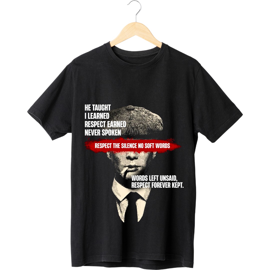 He Taught I Learned Respect Earned T-Shirt - Mentor & Life Dad and Child Lesson Tee by RanggRiwaaz