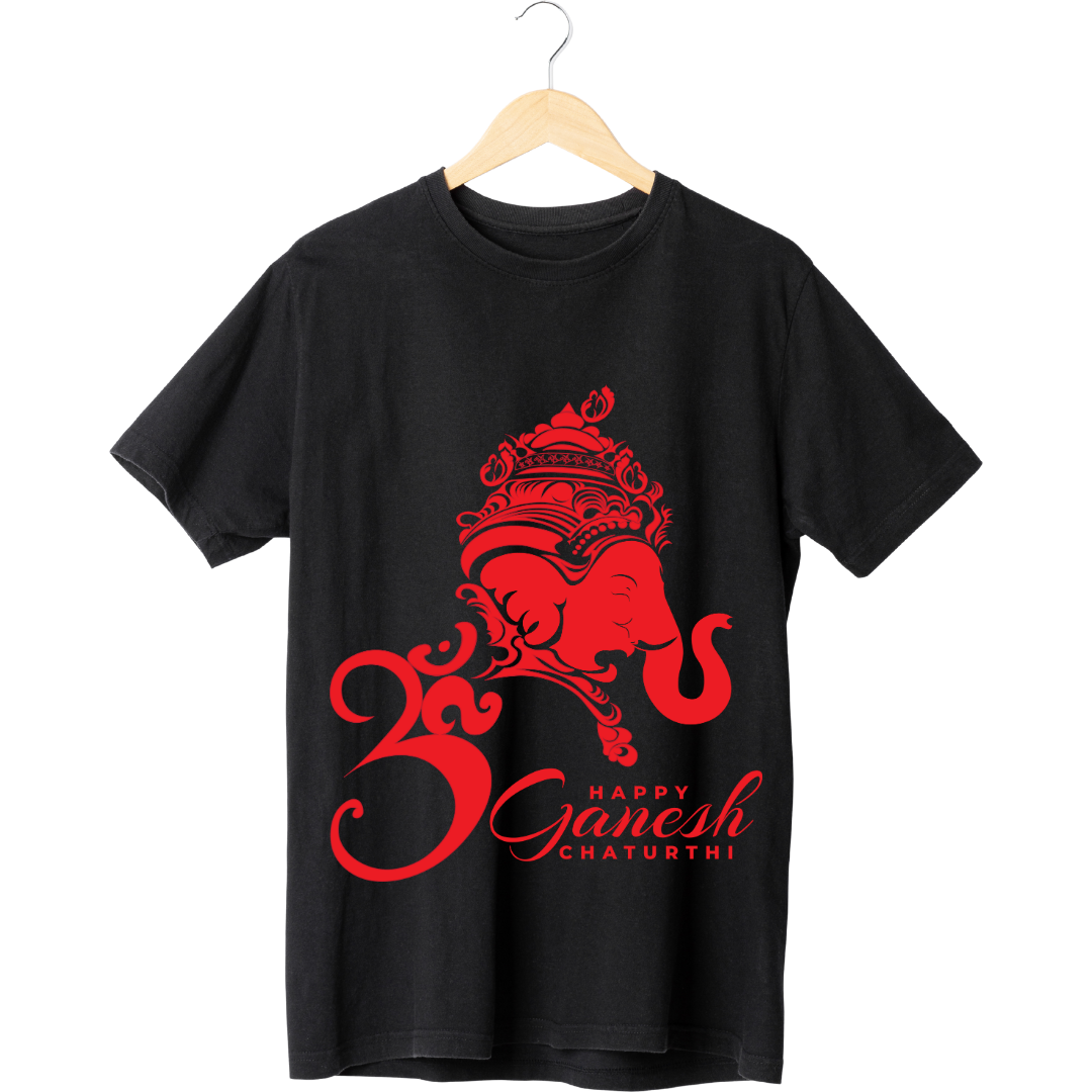 Ganesh Chaturthi T-Shirt - Festive Ganpati Bappa Graphic Tee by RanggRiwaaz