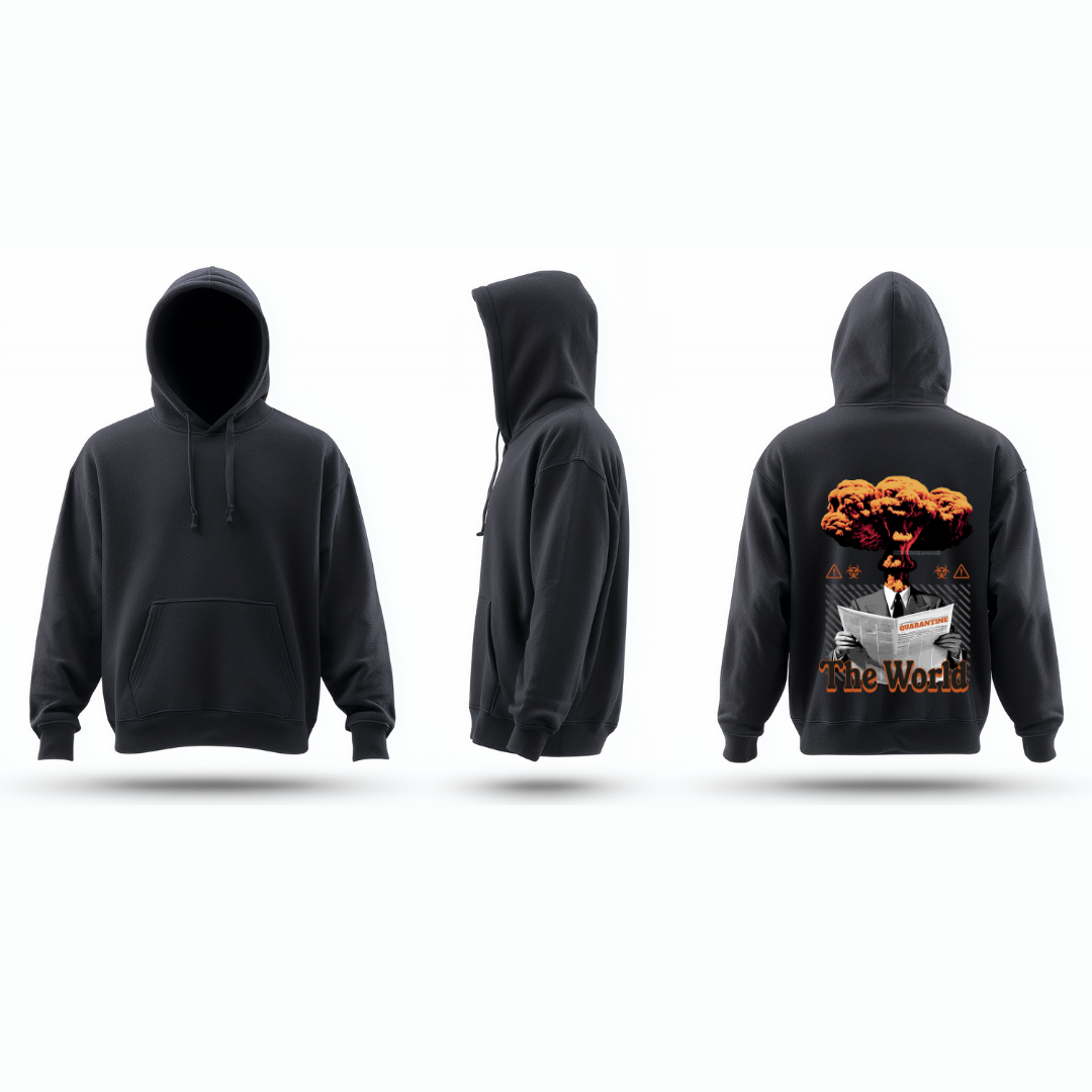 Pandemic: The World United Hoodie - Global Resilience Graphic Hoodie by RanggRiwaaz