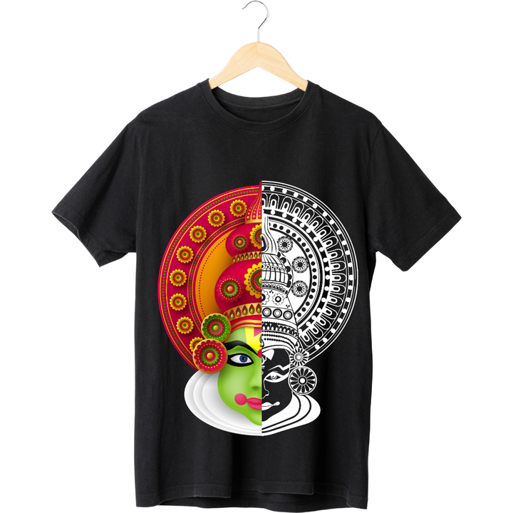 Onam Vibe T-Shirt - Modern Pookalam & Sadya Design by RanggRiwaaz