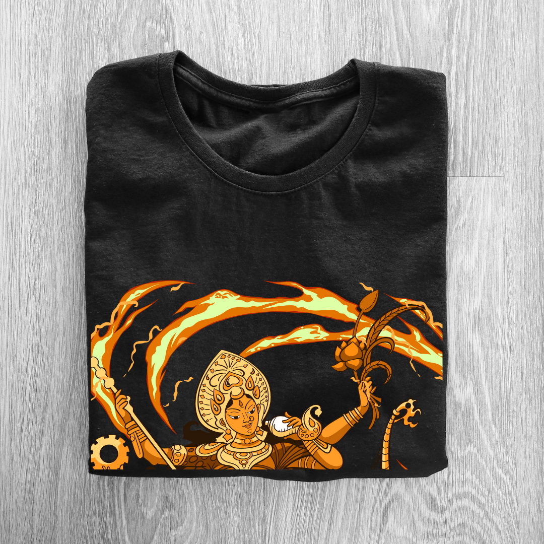 RanggRiwaaz "Shakti Rising" Graphic Tee - Goddess Energy & Inner Strength Apparel
