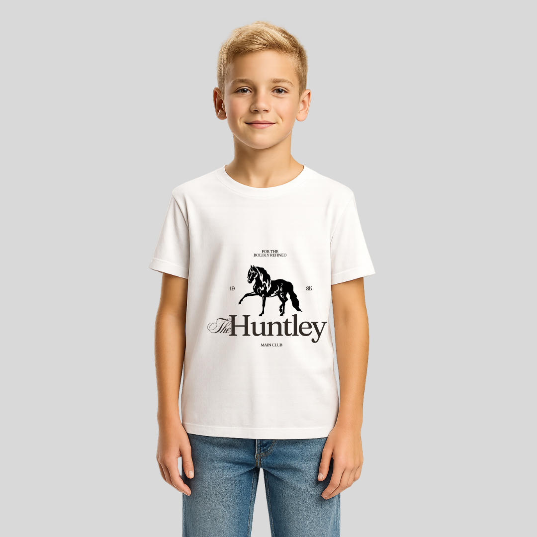 Huntley Rider Boys' T-Shirt - Motorcycle Graphic Crew Neck Tee by RanggRiwaaz