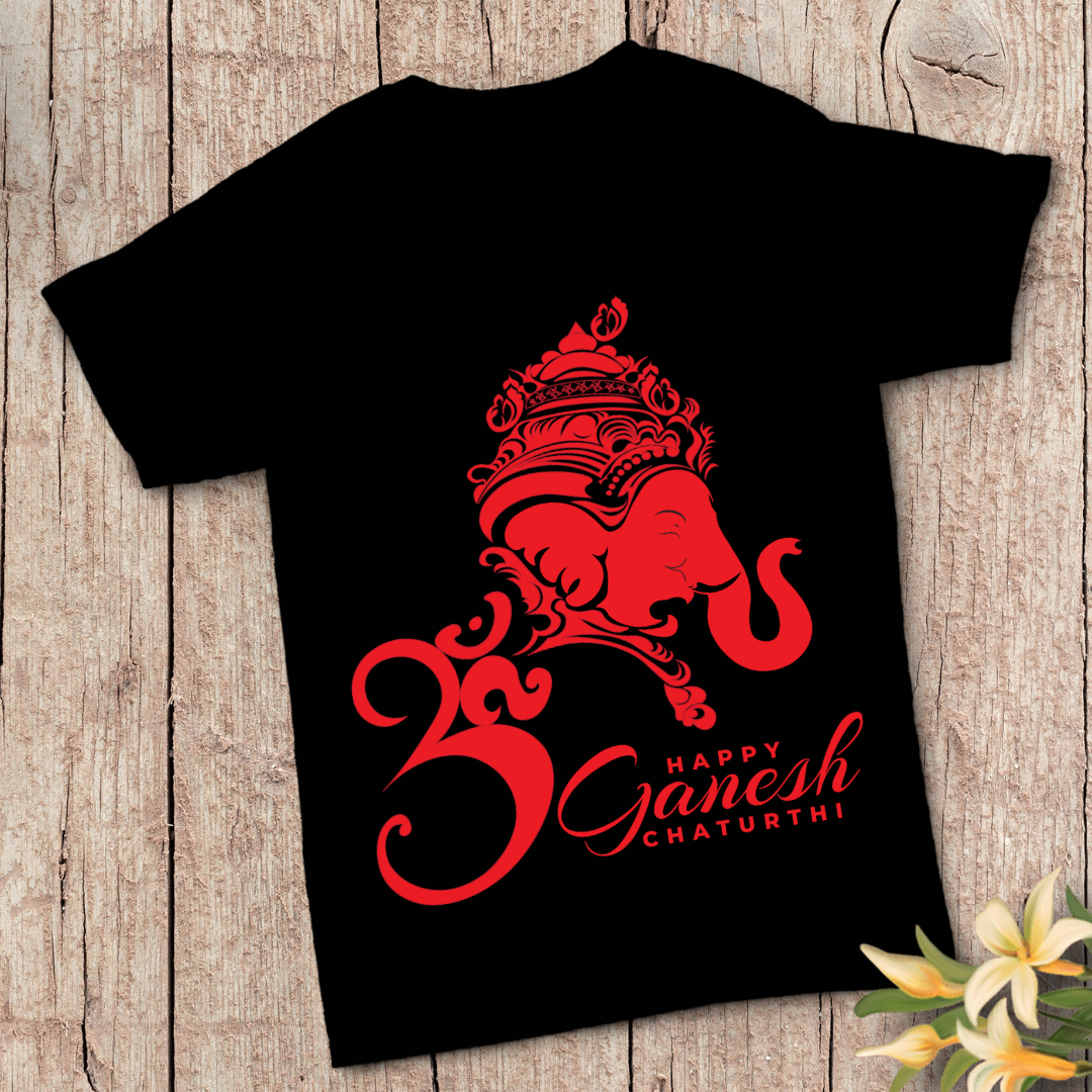 Ganesh Chaturthi T-Shirt - Festive Ganpati Bappa Graphic Tee by RanggRiwaaz