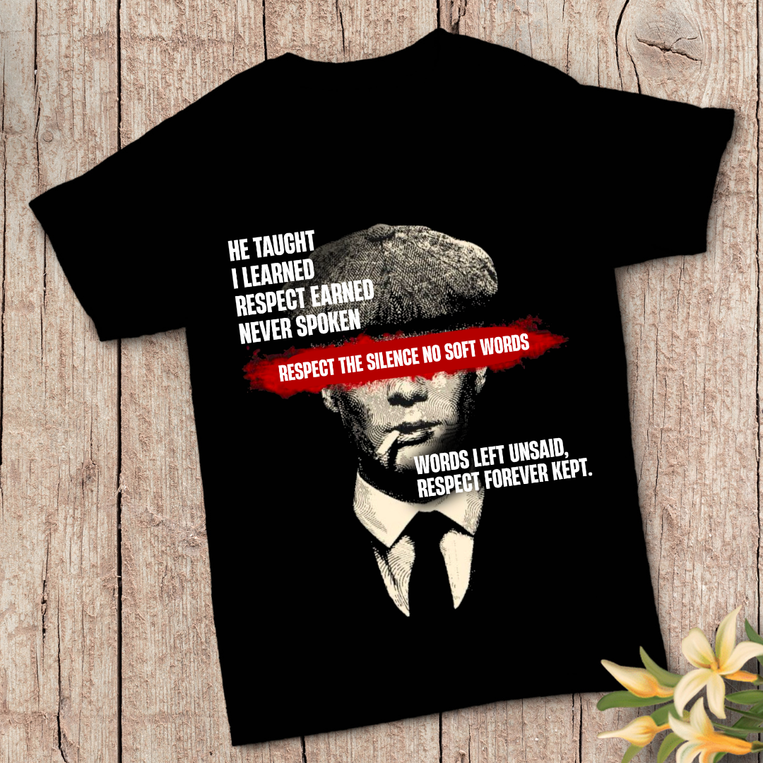 He Taught I Learned Respect Earned T-Shirt - Mentor & Life Dad and Child Lesson Tee by RanggRiwaaz