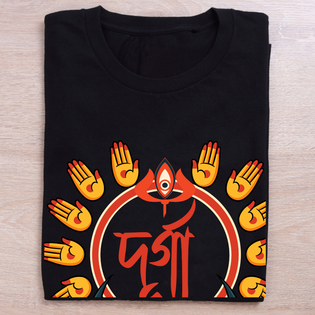 Maa Durga Graphic T-Shirt - Divine Goddess Devotional Tee by RanggRiwaaz