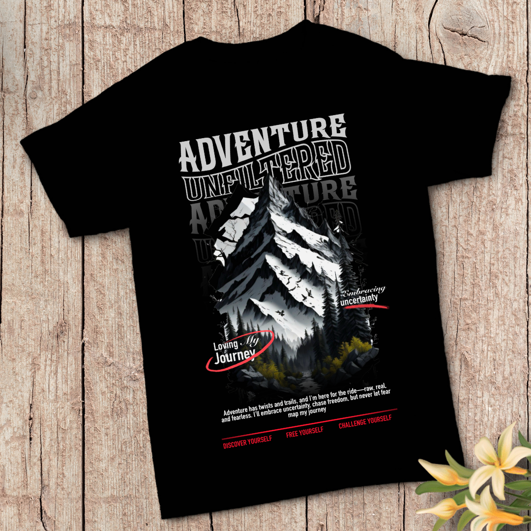 RanggRiwaaz "Adventure Unfiltered" Unisex Graphic Tee - Wanderlust & Travel Apparel