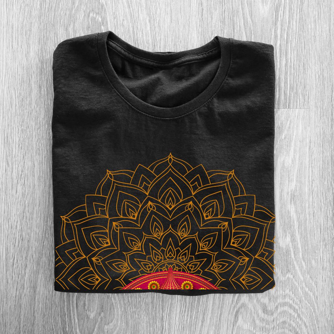 Happy Onam T-Shirt - Kerala Festival Floral Pookalam Tee by RanggRiwaaz