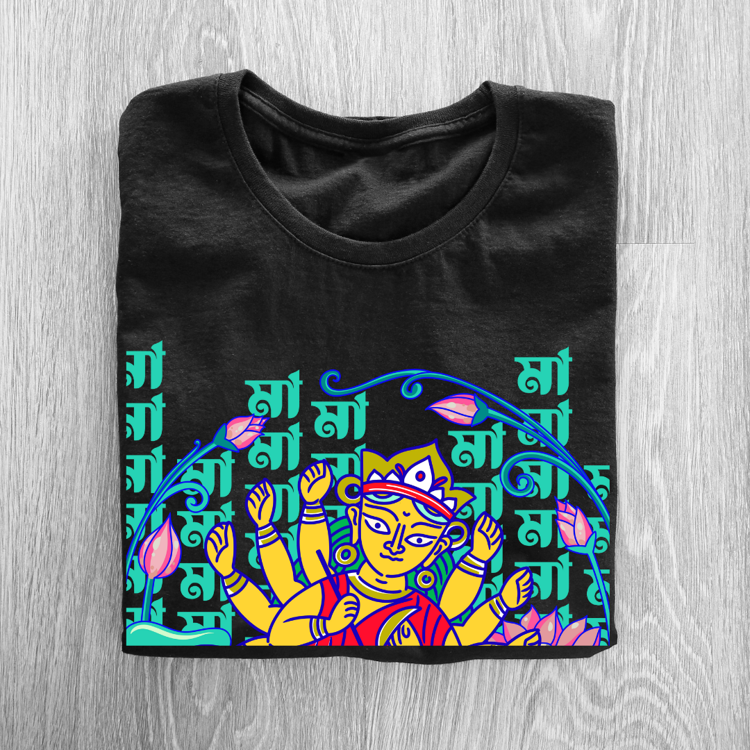 RanggRiwaaz "Durga Mai Ki Jai" Graphic Tee Women - Navratri & Divine Feminine Apparel