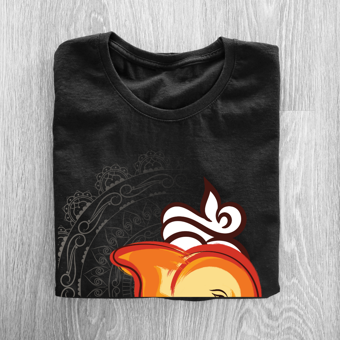 "Shree Ganeshay Namah" T-Shirt - Devotional Ganesh Mantra Tee by RanggRiwaaz