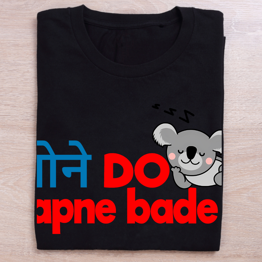 "Sone Do Sapne Bade Hain" T-Shirt - Hindi Motivational Dream Tee by RanggRiwaaz
