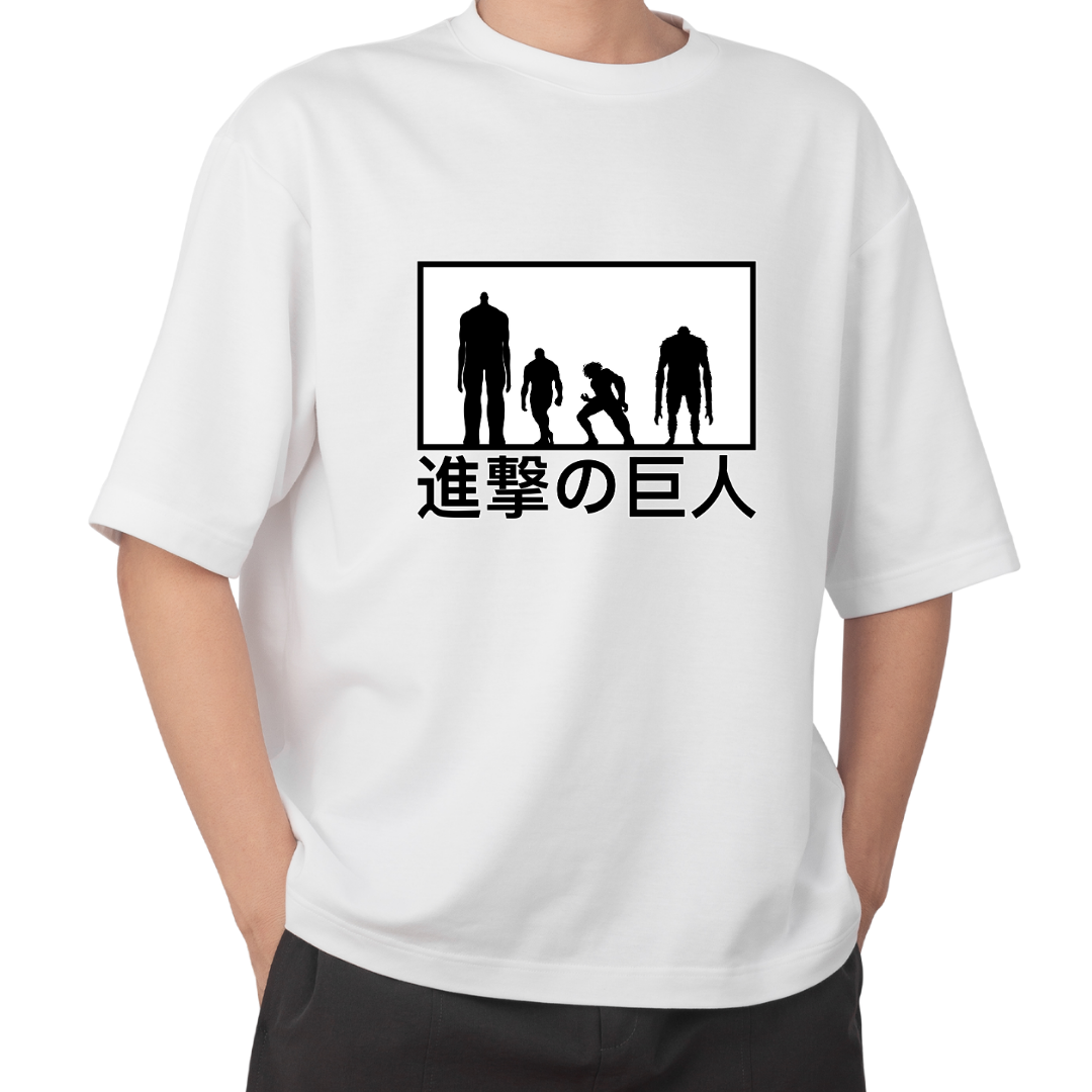 AOT Unisex Oversized T-Shirt - Attack on Titan Anime Graphic Tee by RanggRiwaaz