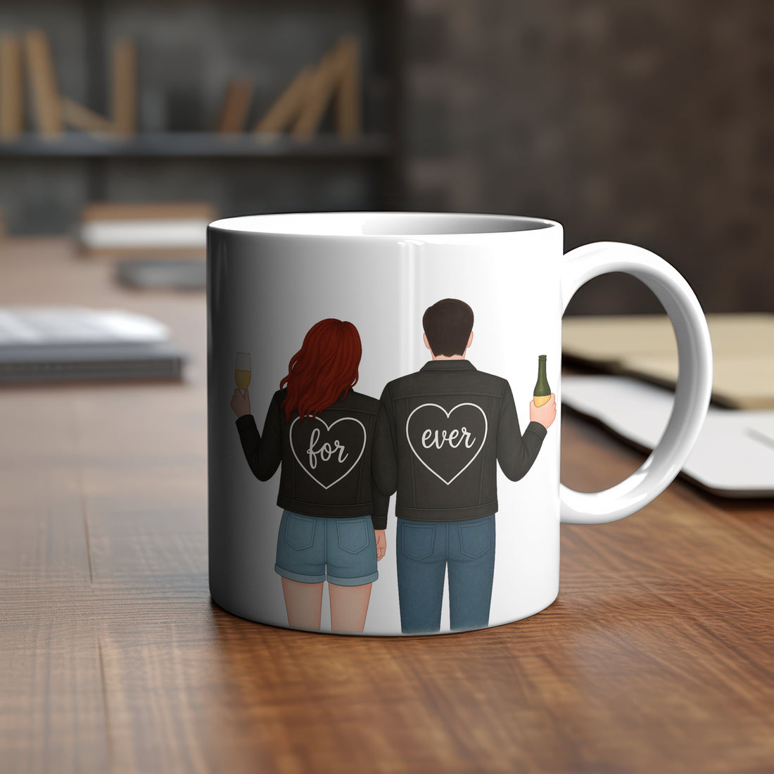 "For Ever" Couple Mug | Personalised Romantic Gift | Anniversary Coffee Cup