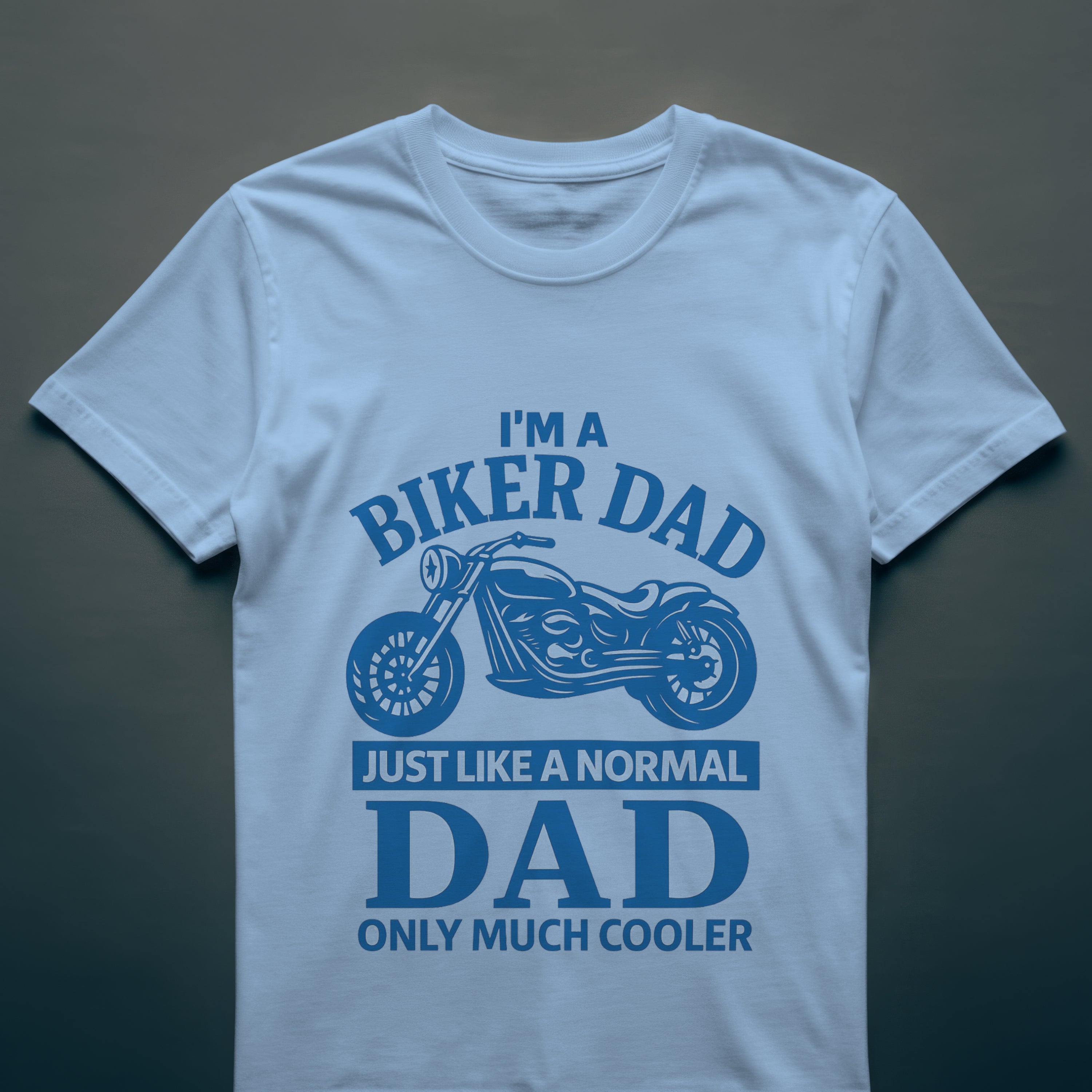 RanggRiwaaz Men's Biker Dad Graphic T-Shirt - Motorcycle Lover Gift