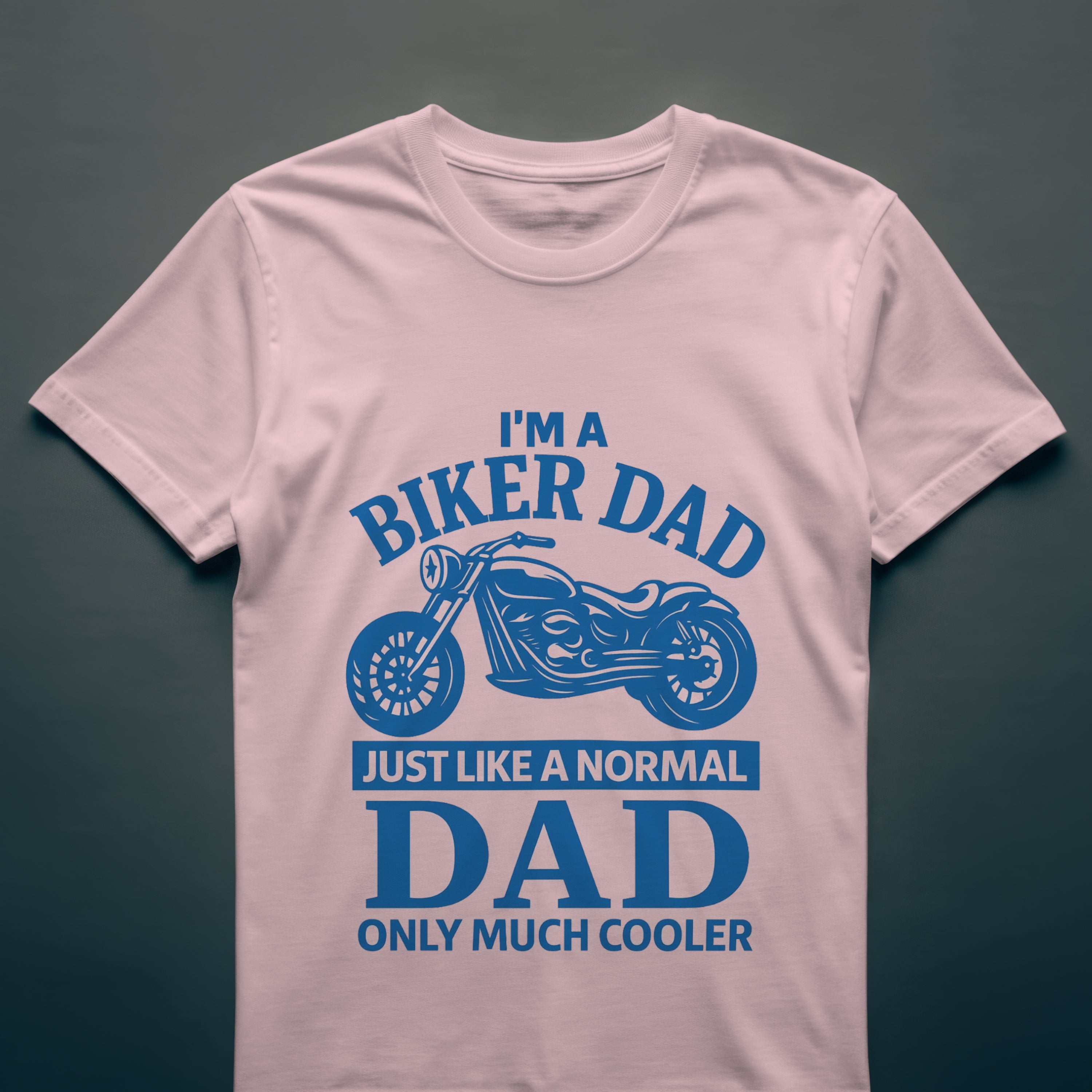 RanggRiwaaz Men's Biker Dad Graphic T-Shirt - Motorcycle Lover Gift