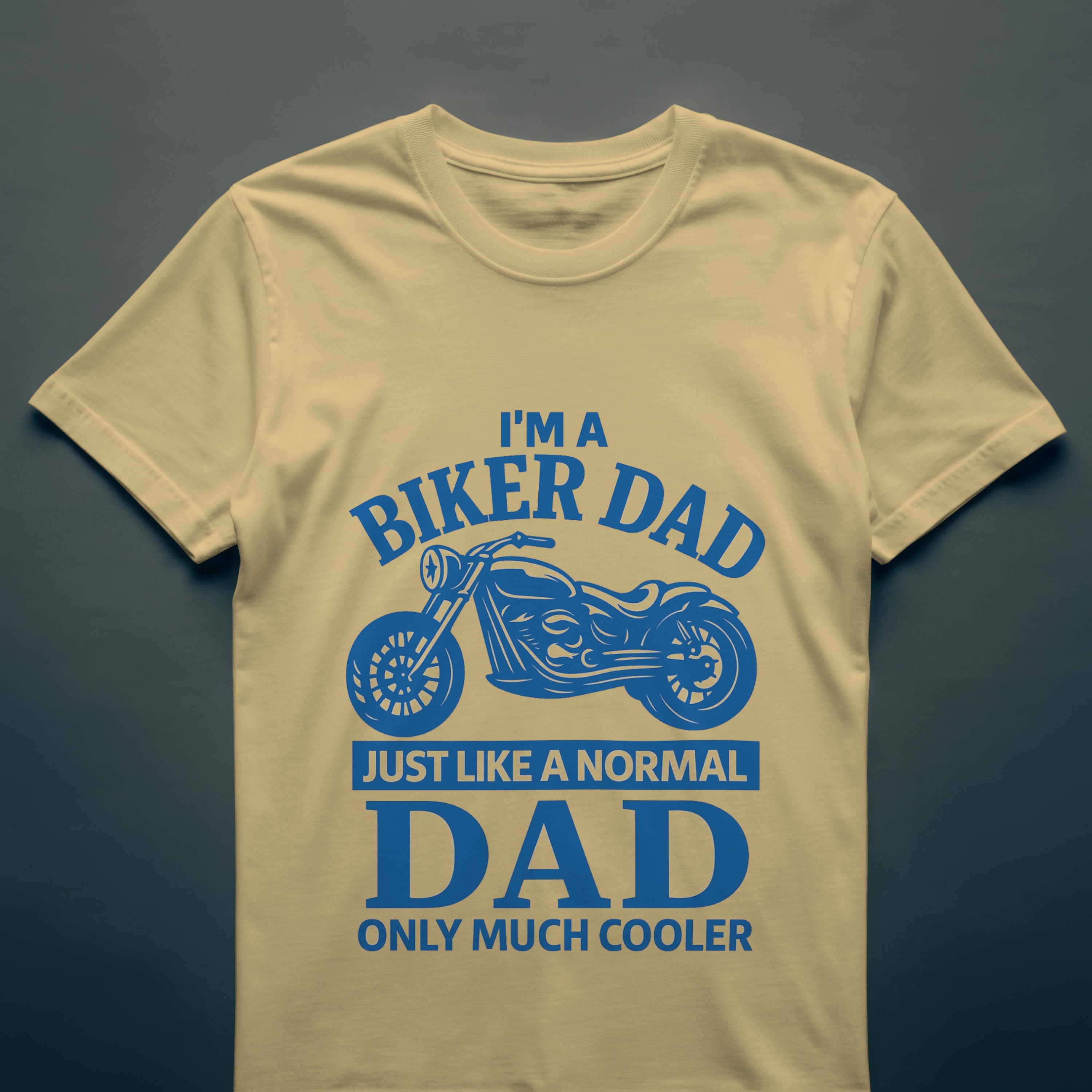 RanggRiwaaz Men's Biker Dad Graphic T-Shirt - Motorcycle Lover Gift