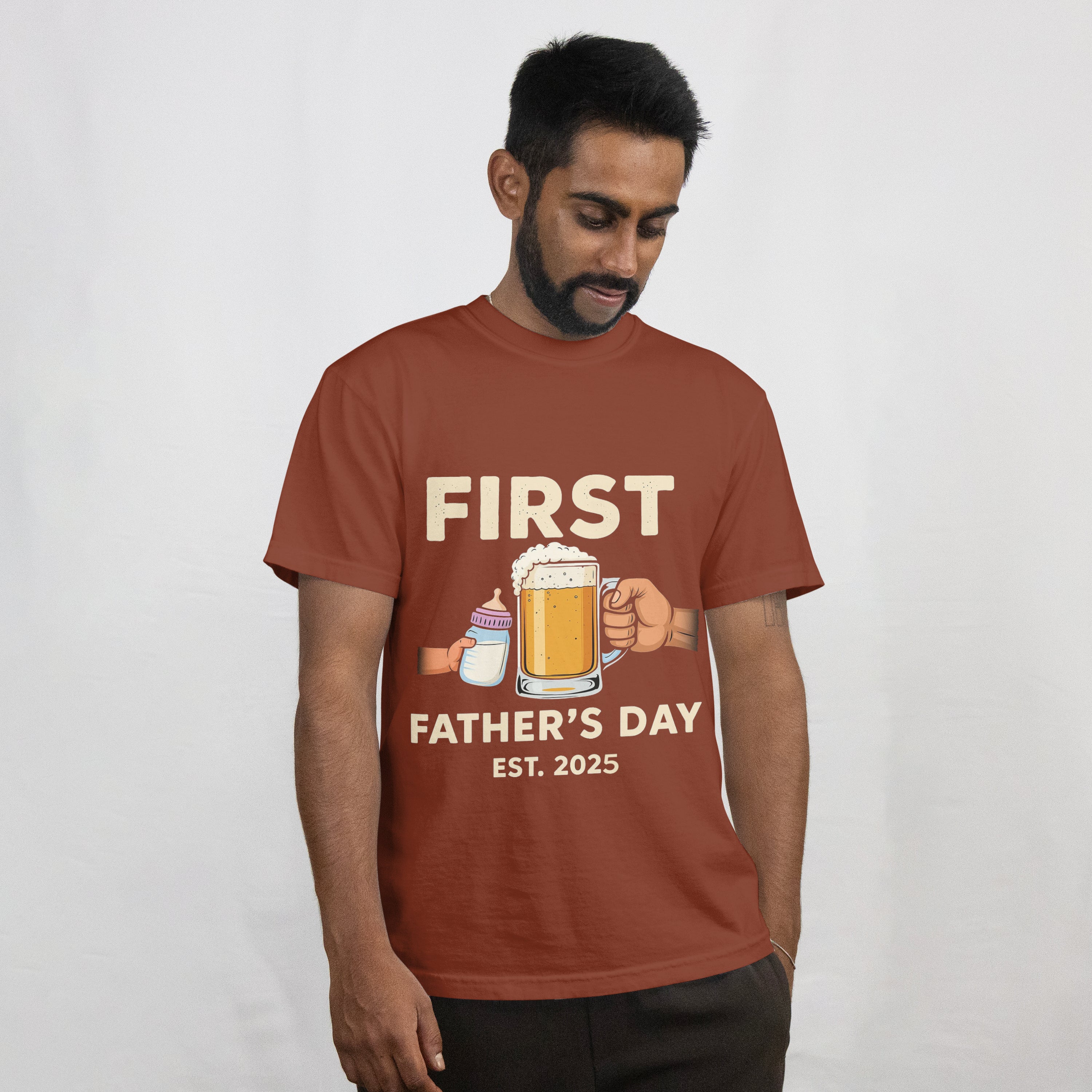 First Father's Day T-Shirt for New Dads - RanggRiwaaz Gift for Expecting Fathers