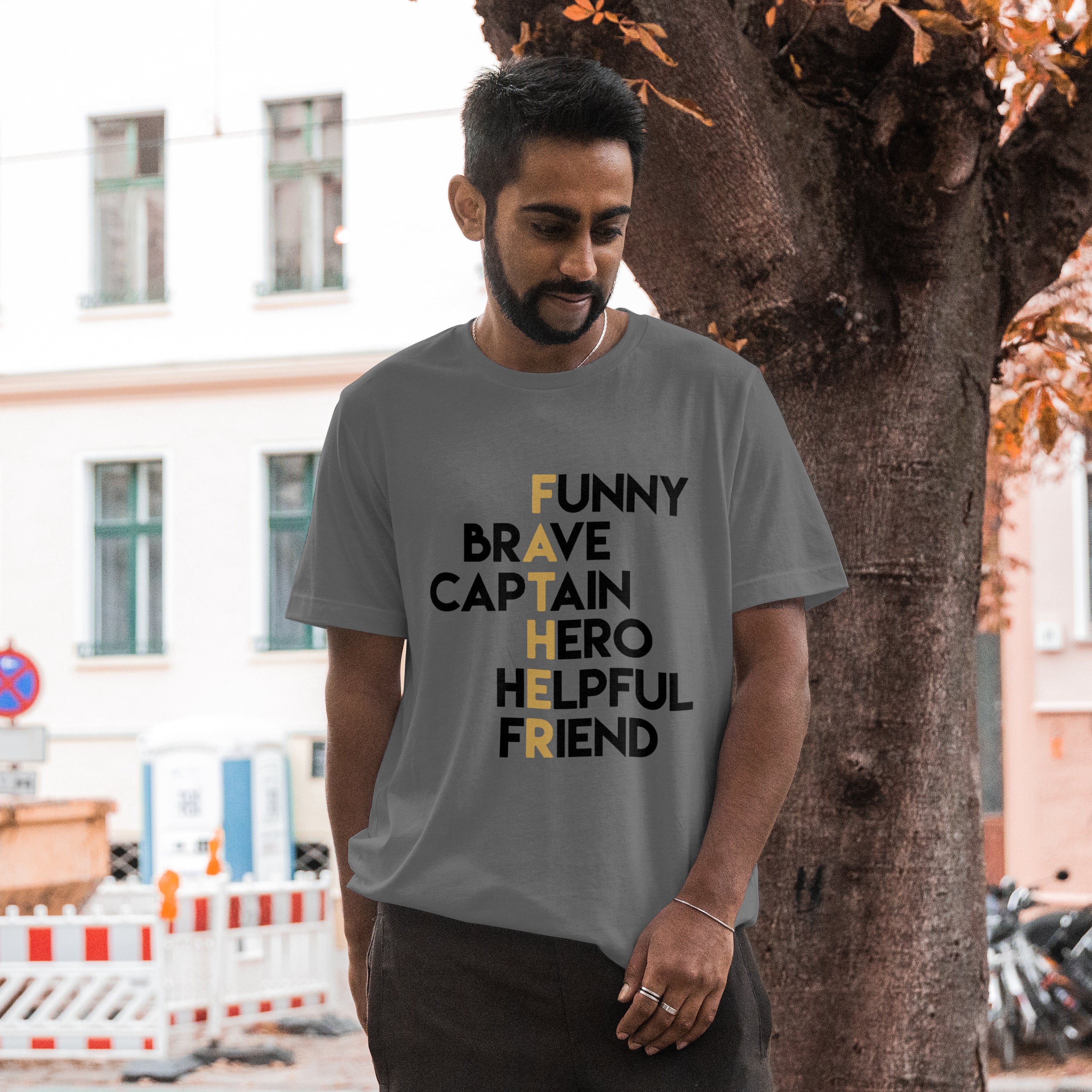 Funny Brave Father T-Shirt for Men - RanggRiwaaz Hilarious Dad Tee