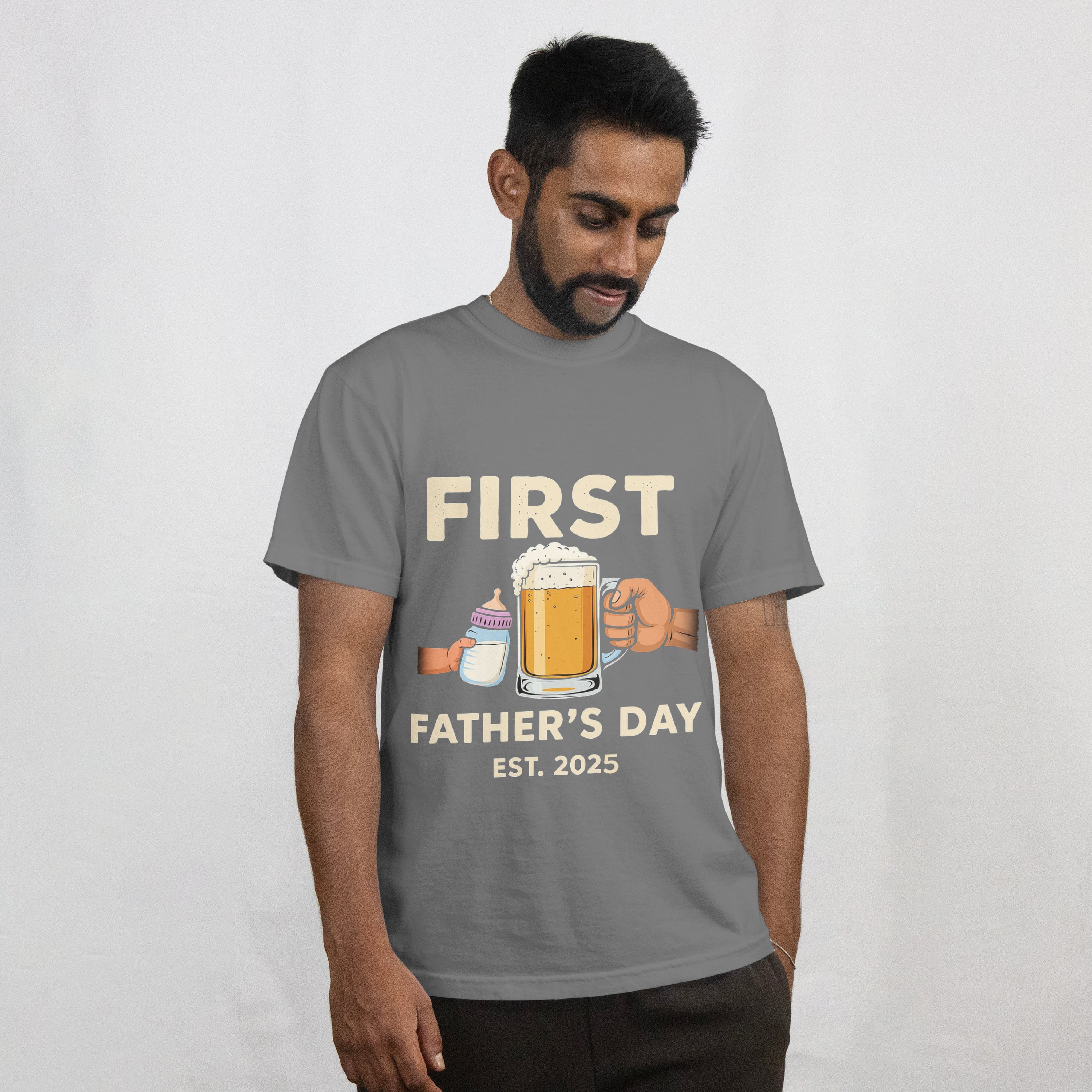 First Father's Day T-Shirt for New Dads - RanggRiwaaz Gift for Expecting Fathers