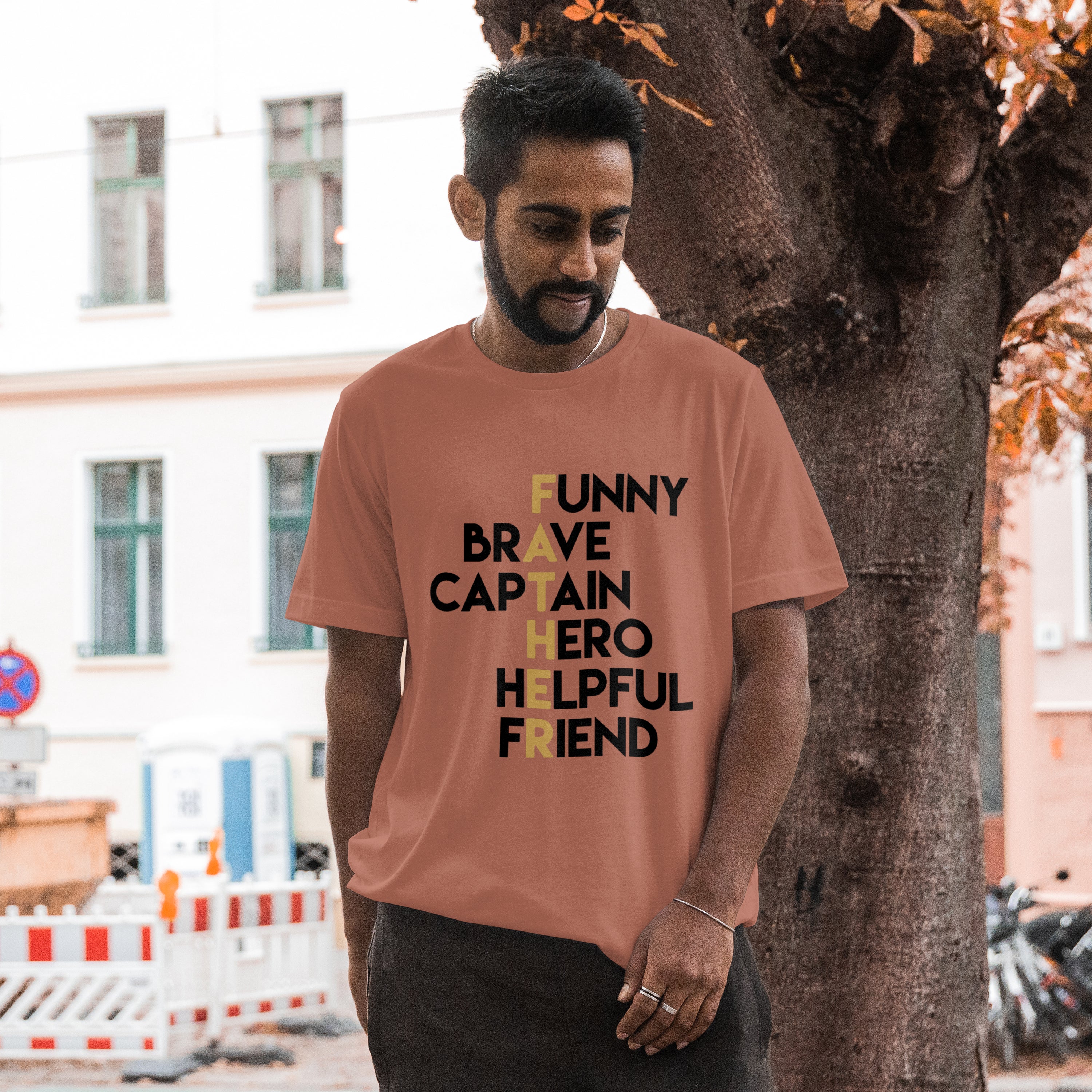 Funny Brave Father T-Shirt for Men - RanggRiwaaz Hilarious Dad Tee