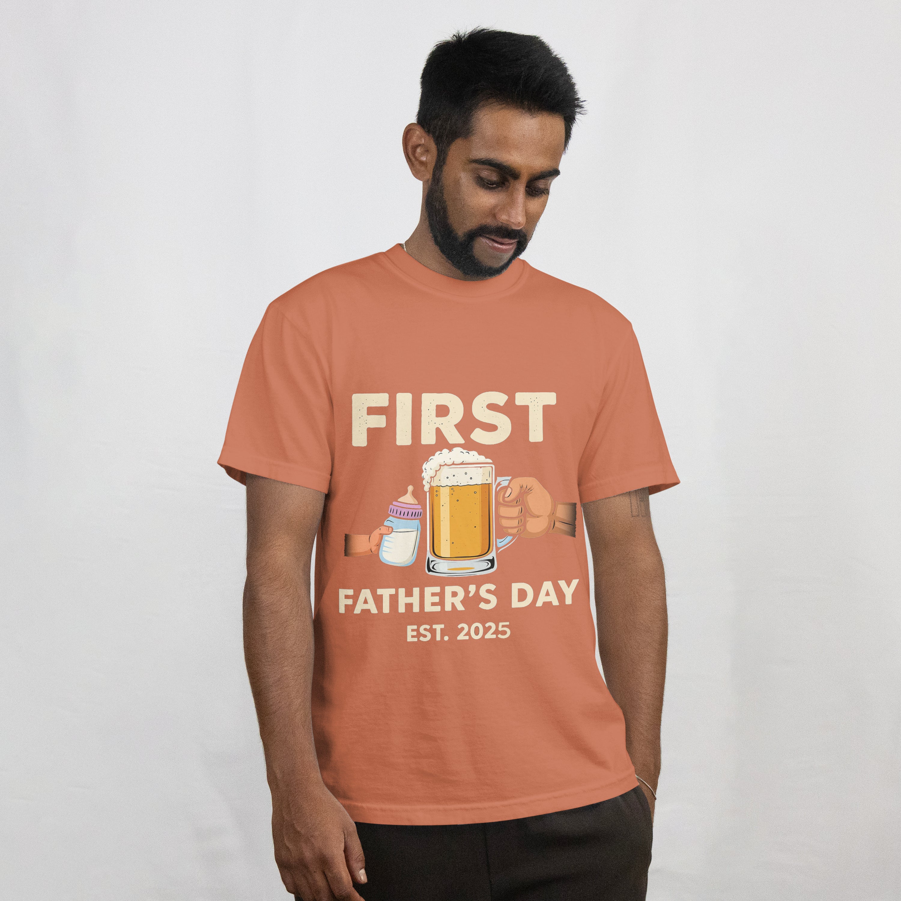 First Father's Day T-Shirt for New Dads - RanggRiwaaz Gift for Expecting Fathers