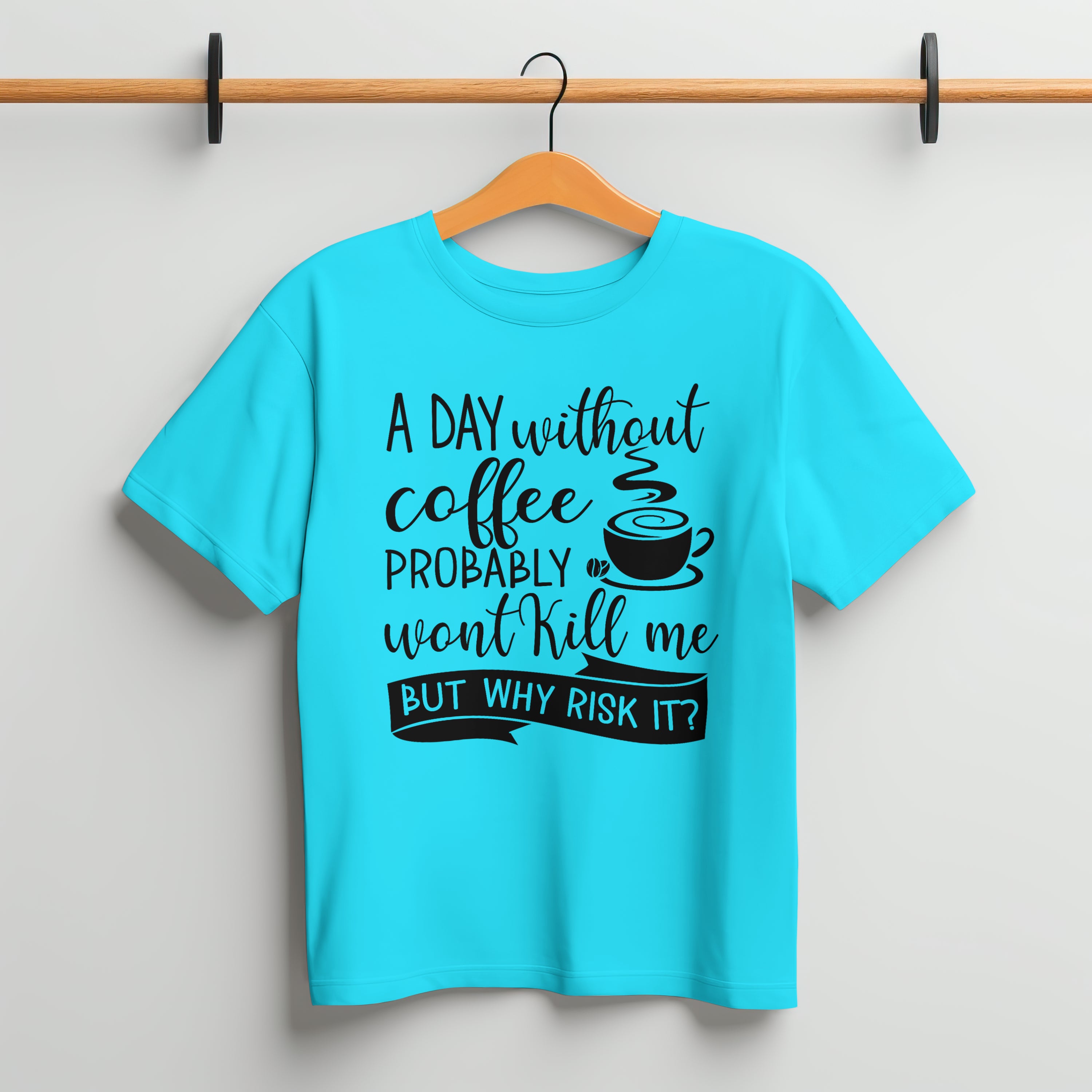 A Day Without Coffee T-Shirt for Men - Funny Caffeine Lover Tee by RanggRiwaaz