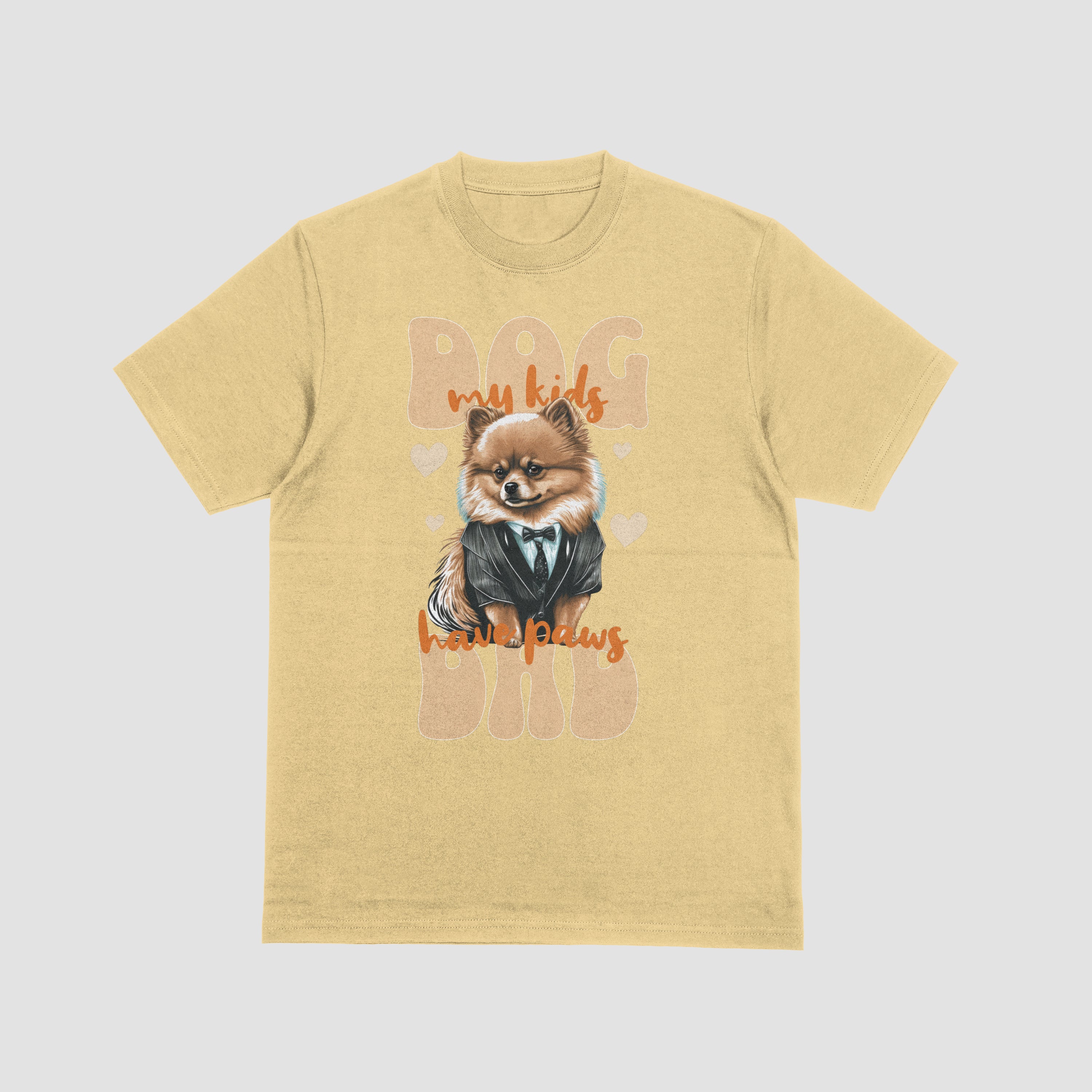 Dog Dad T-Shirt for Men - "My Kids Have Paws" Graphic Tee by RanggRiwaaz