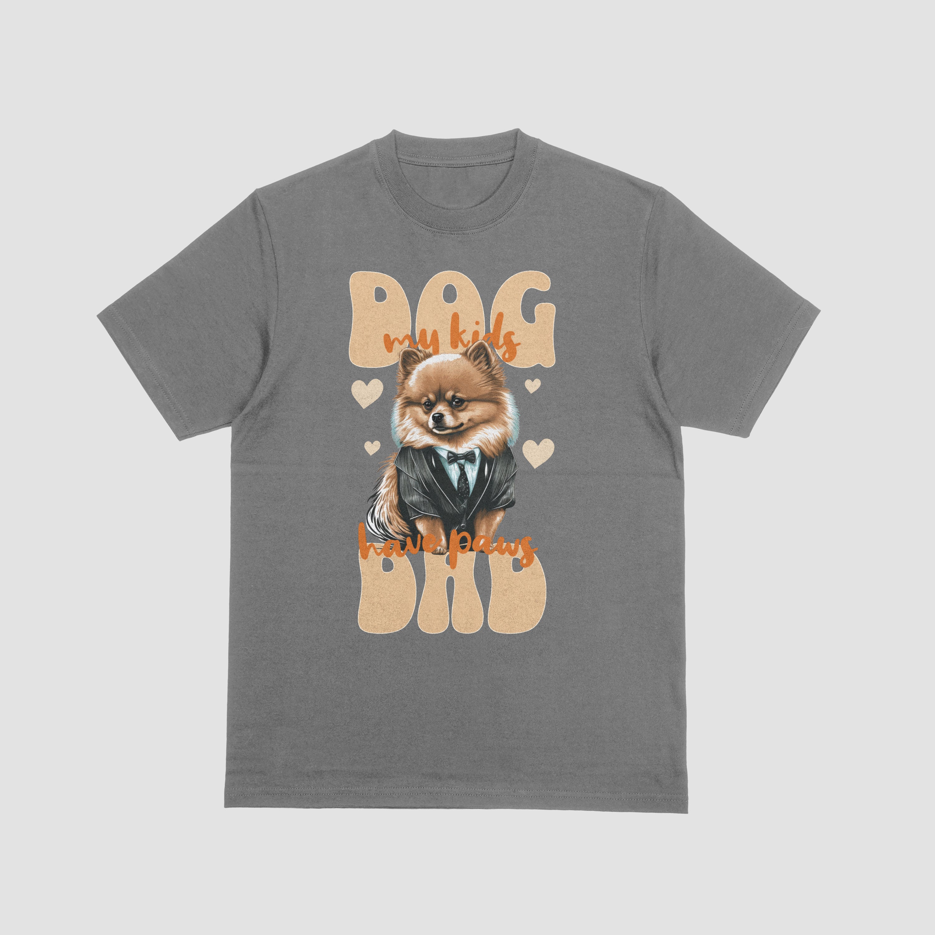 Dog Dad T-Shirt for Men - "My Kids Have Paws" Graphic Tee by RanggRiwaaz