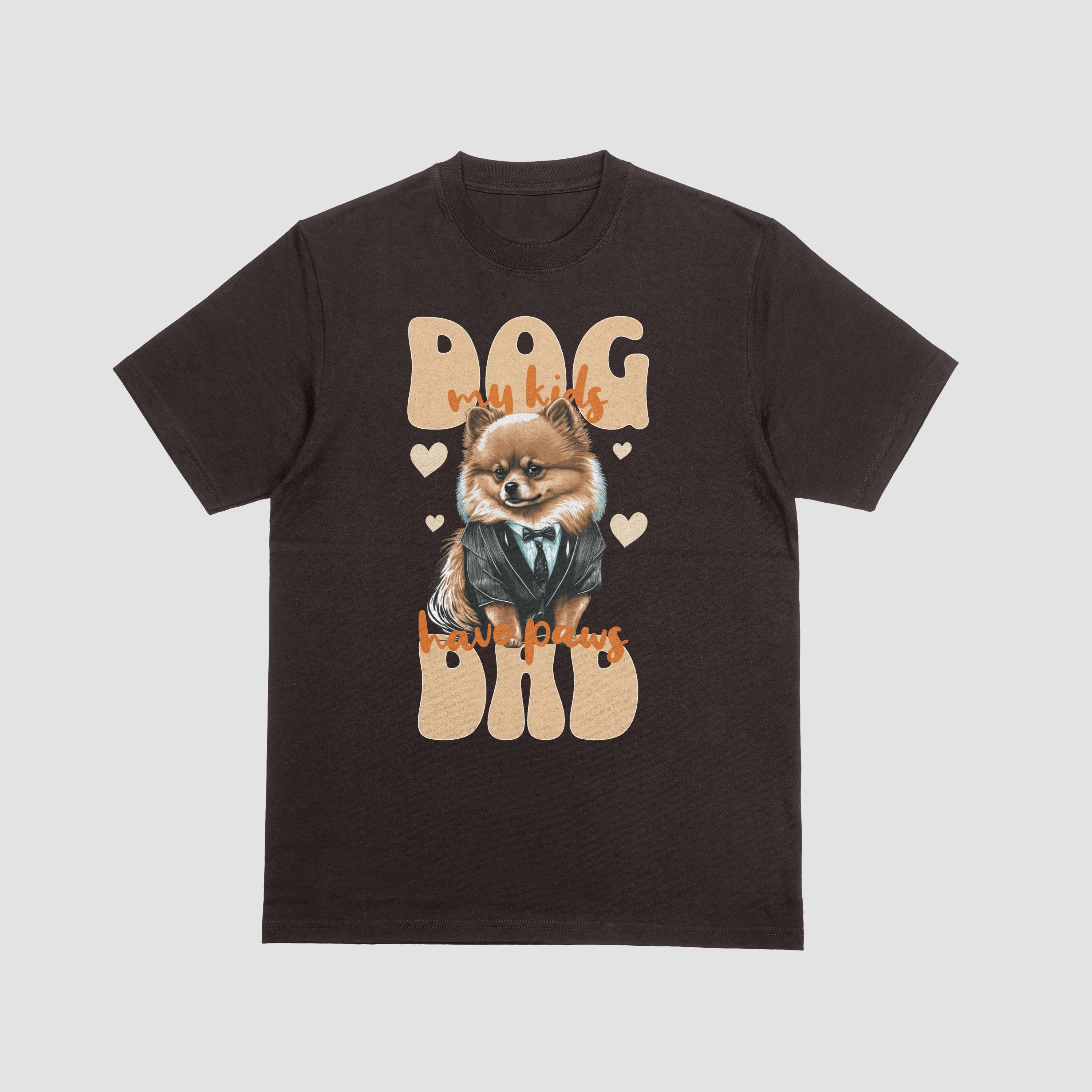 Dog Dad T-Shirt for Men - "My Kids Have Paws" Graphic Tee by RanggRiwaaz