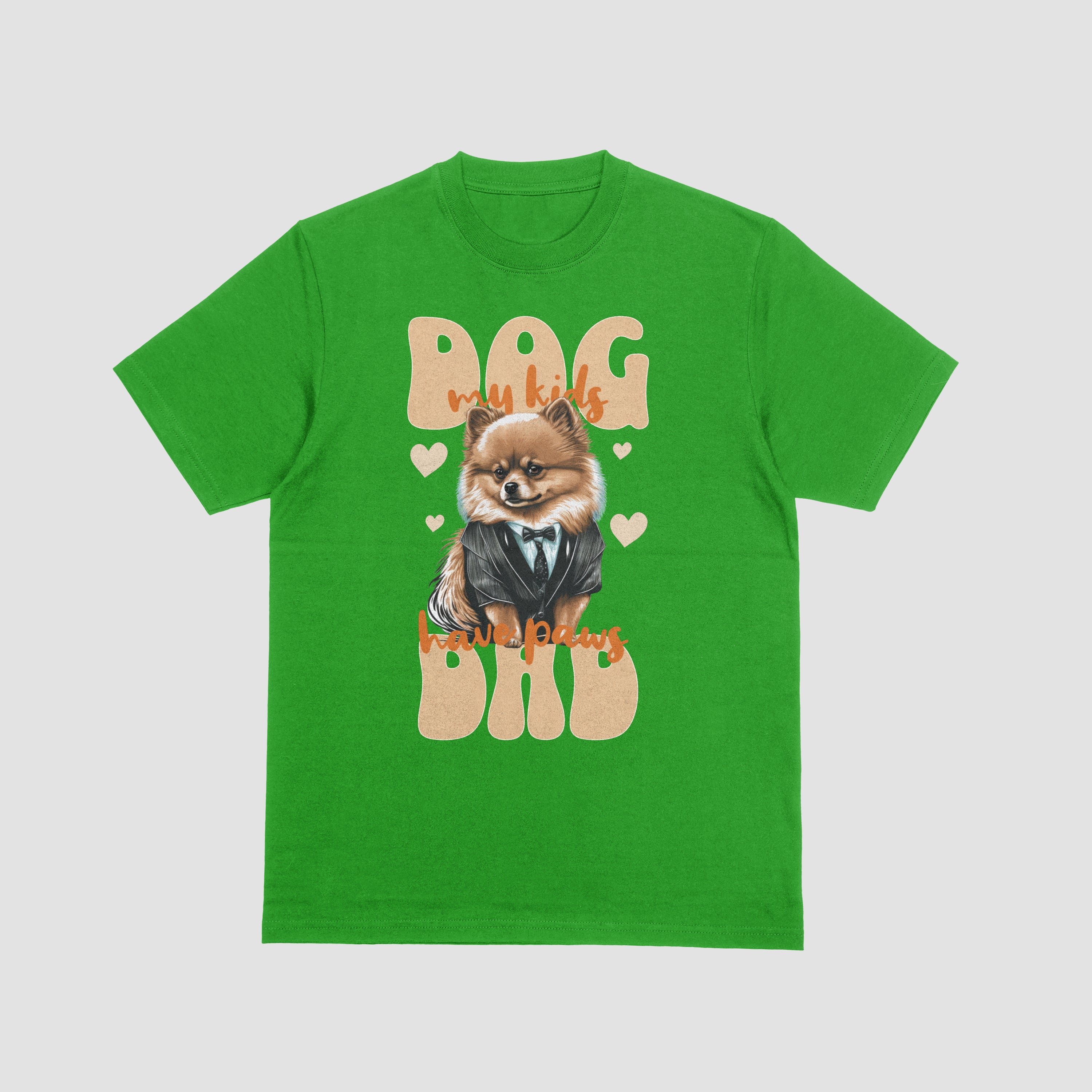 Dog Dad T-Shirt for Men - "My Kids Have Paws" Graphic Tee by RanggRiwaaz
