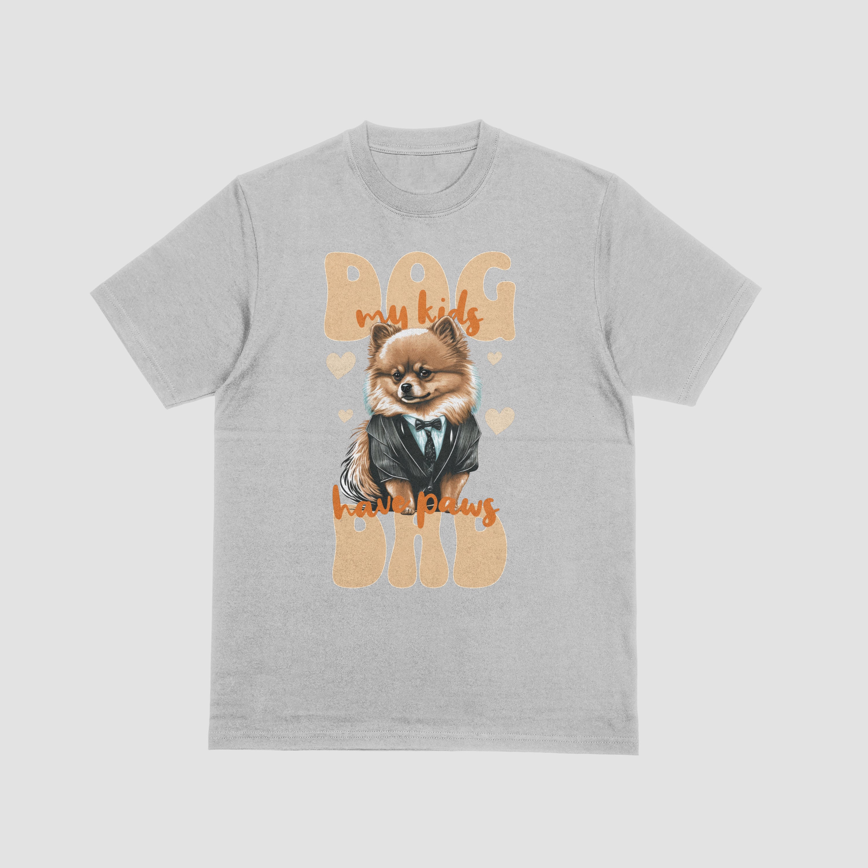 Dog Dad T-Shirt for Men - "My Kids Have Paws" Graphic Tee by RanggRiwaaz