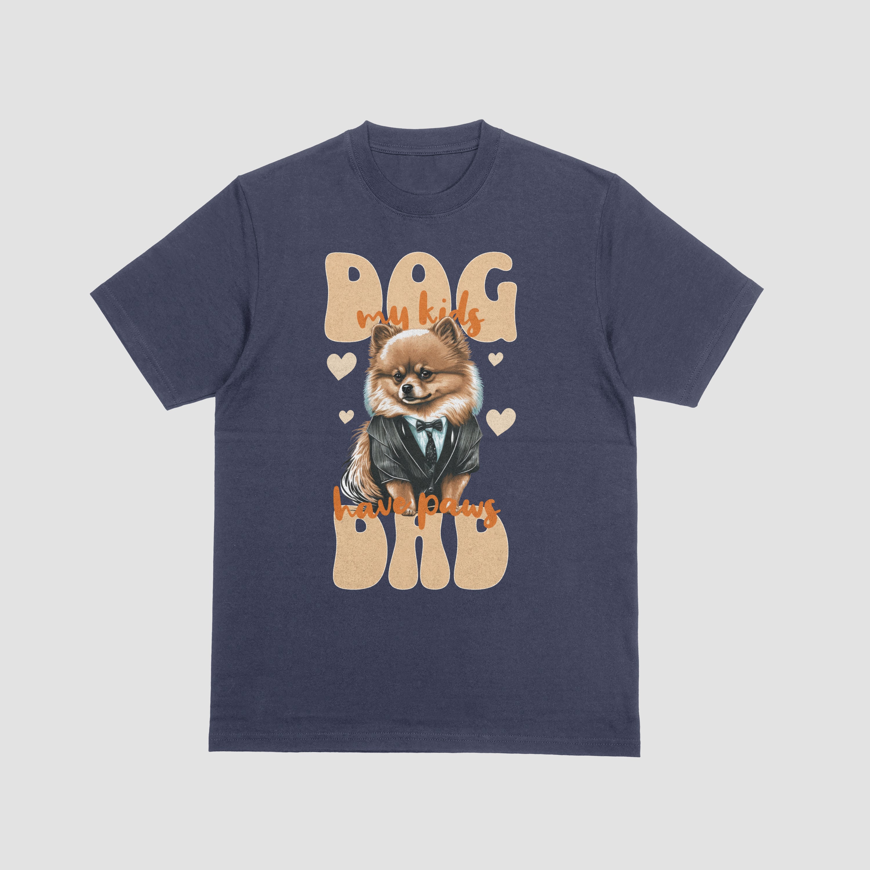 Dog Dad T-Shirt for Men - "My Kids Have Paws" Graphic Tee by RanggRiwaaz