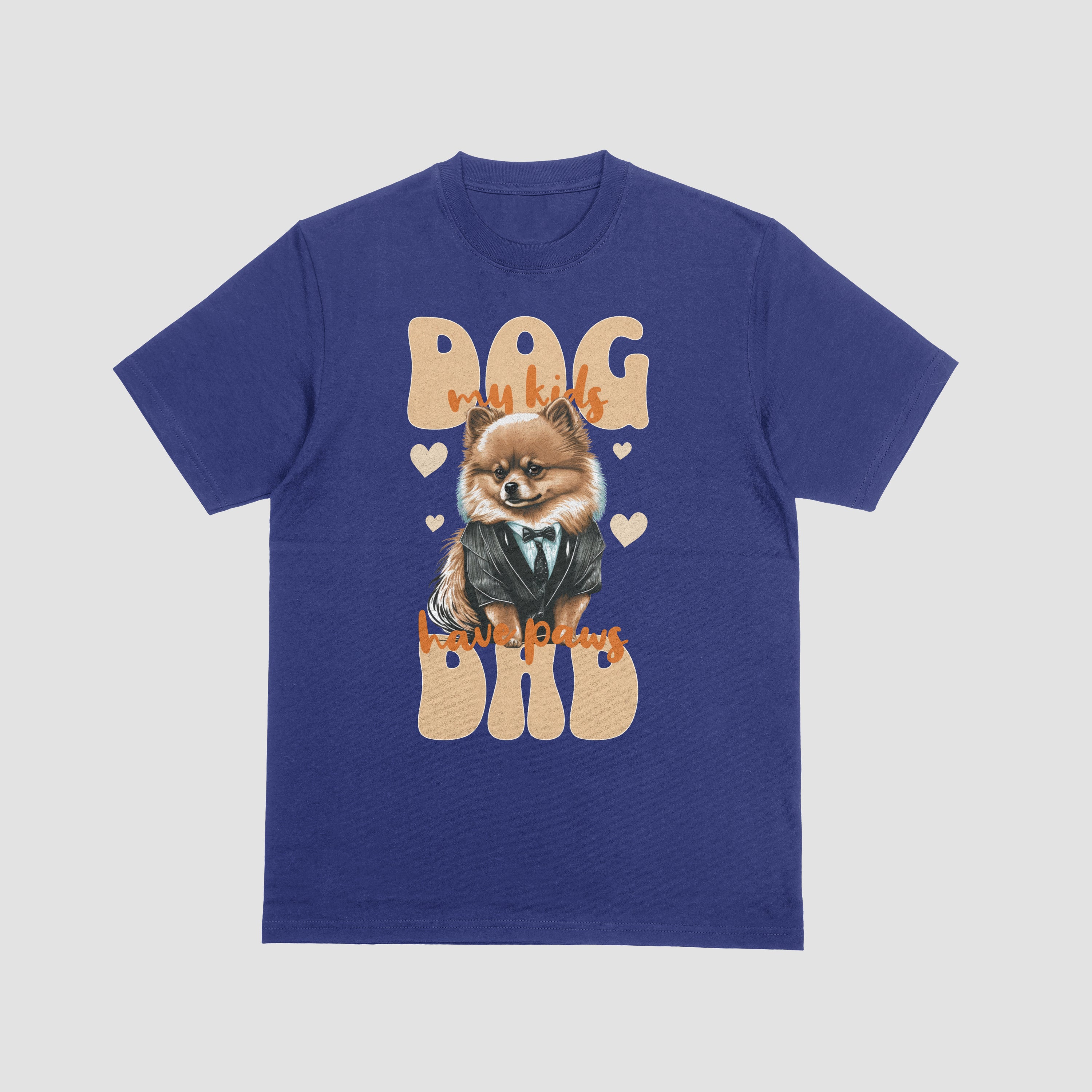 Dog Dad T-Shirt for Men - "My Kids Have Paws" Graphic Tee by RanggRiwaaz