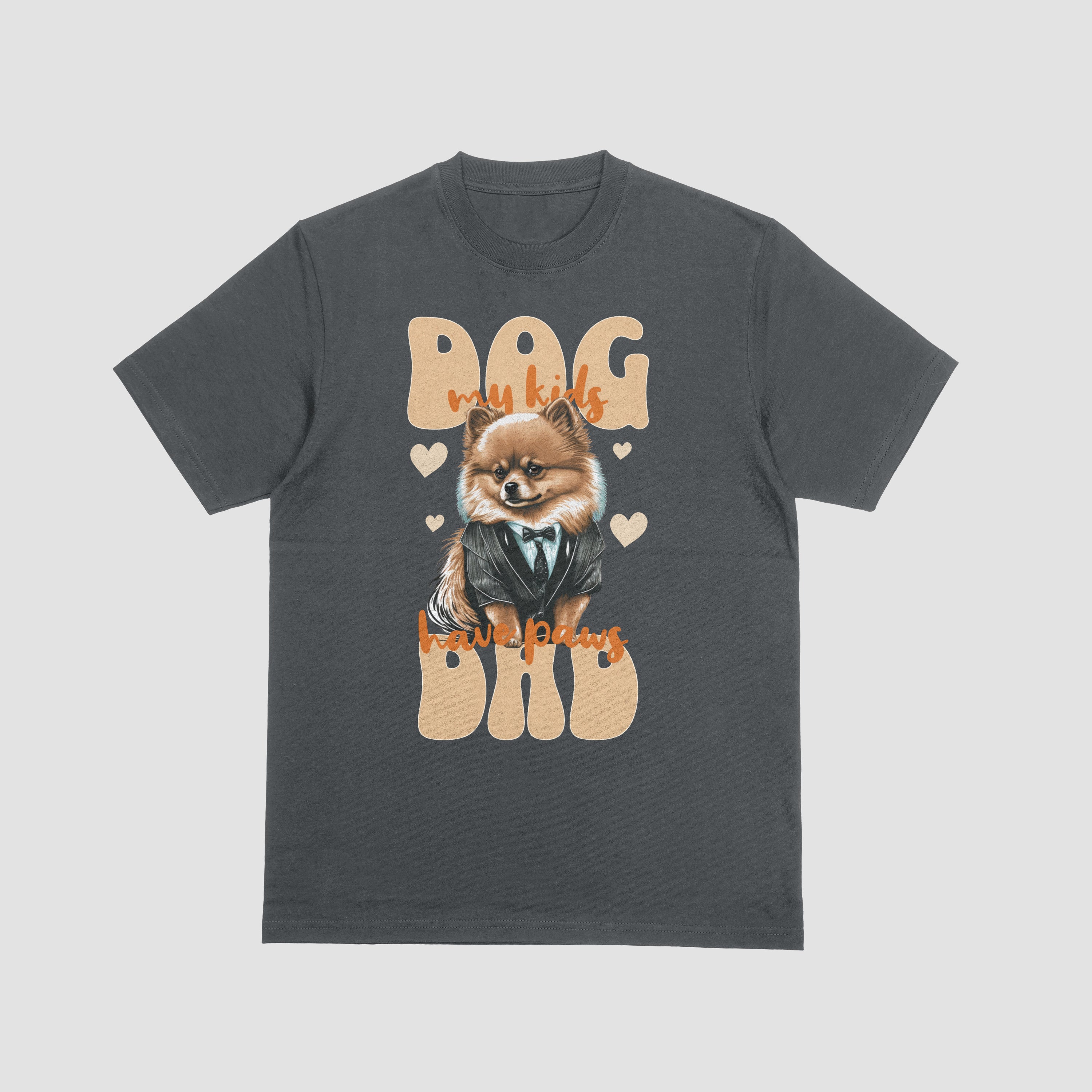 Dog Dad T-Shirt for Men - "My Kids Have Paws" Graphic Tee by RanggRiwaaz