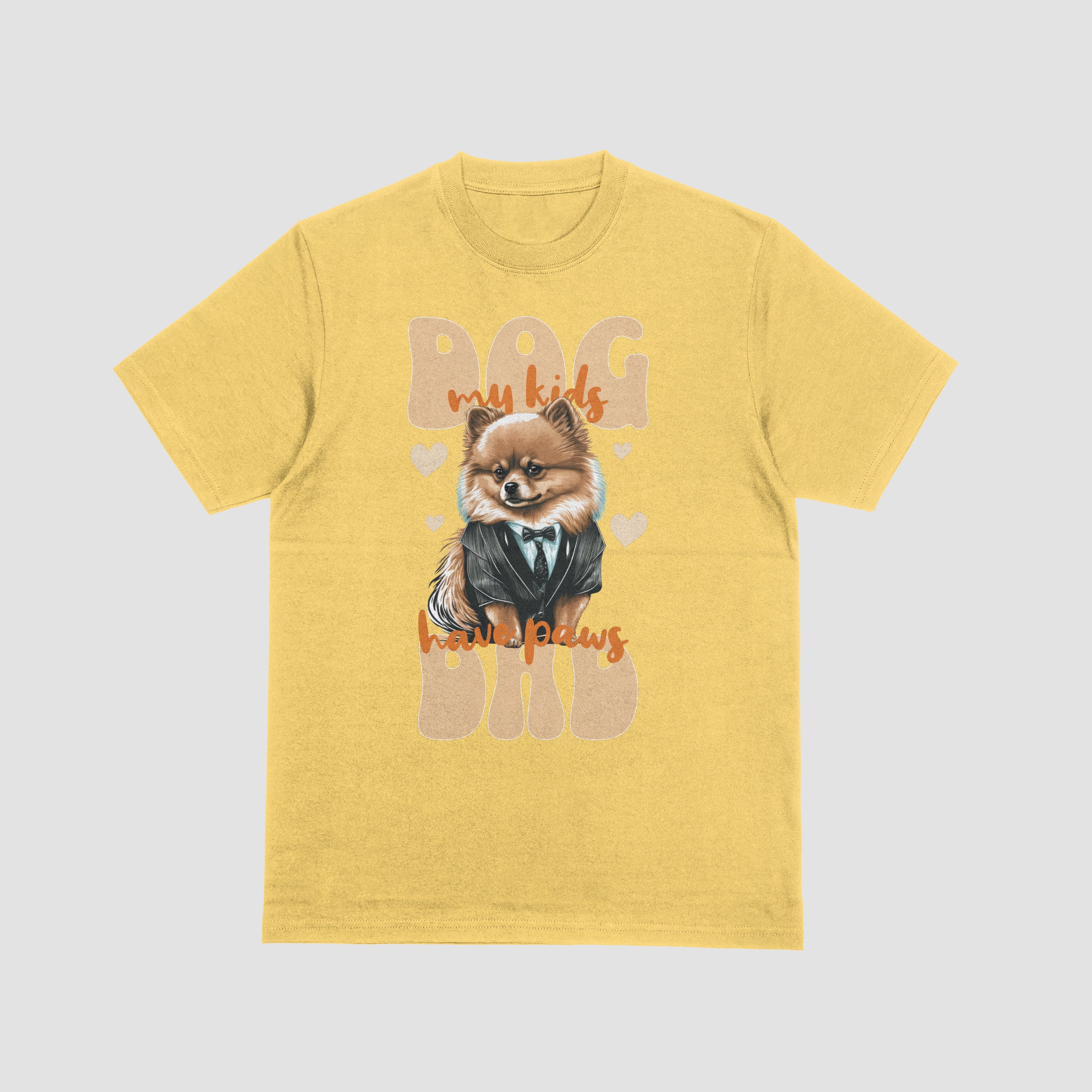 Dog Dad T-Shirt for Men - "My Kids Have Paws" Graphic Tee by RanggRiwaaz