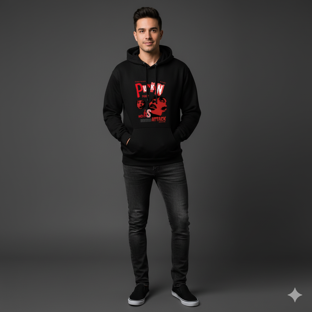 Nightmare Alley Punkin Panic Hoodie - Retro Halloween & Spooky Vibe Hoodie by RanggRiwaaz