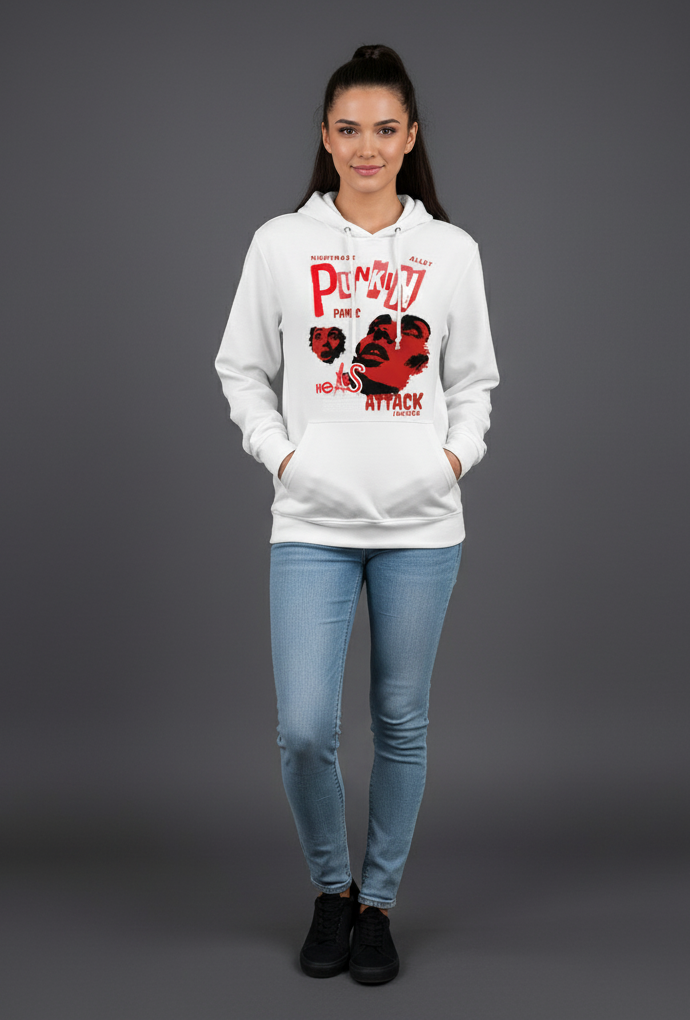 Nightmare Alley Punkin Panic Hoodie - Retro Halloween & Spooky Vibe Hoodie by RanggRiwaaz