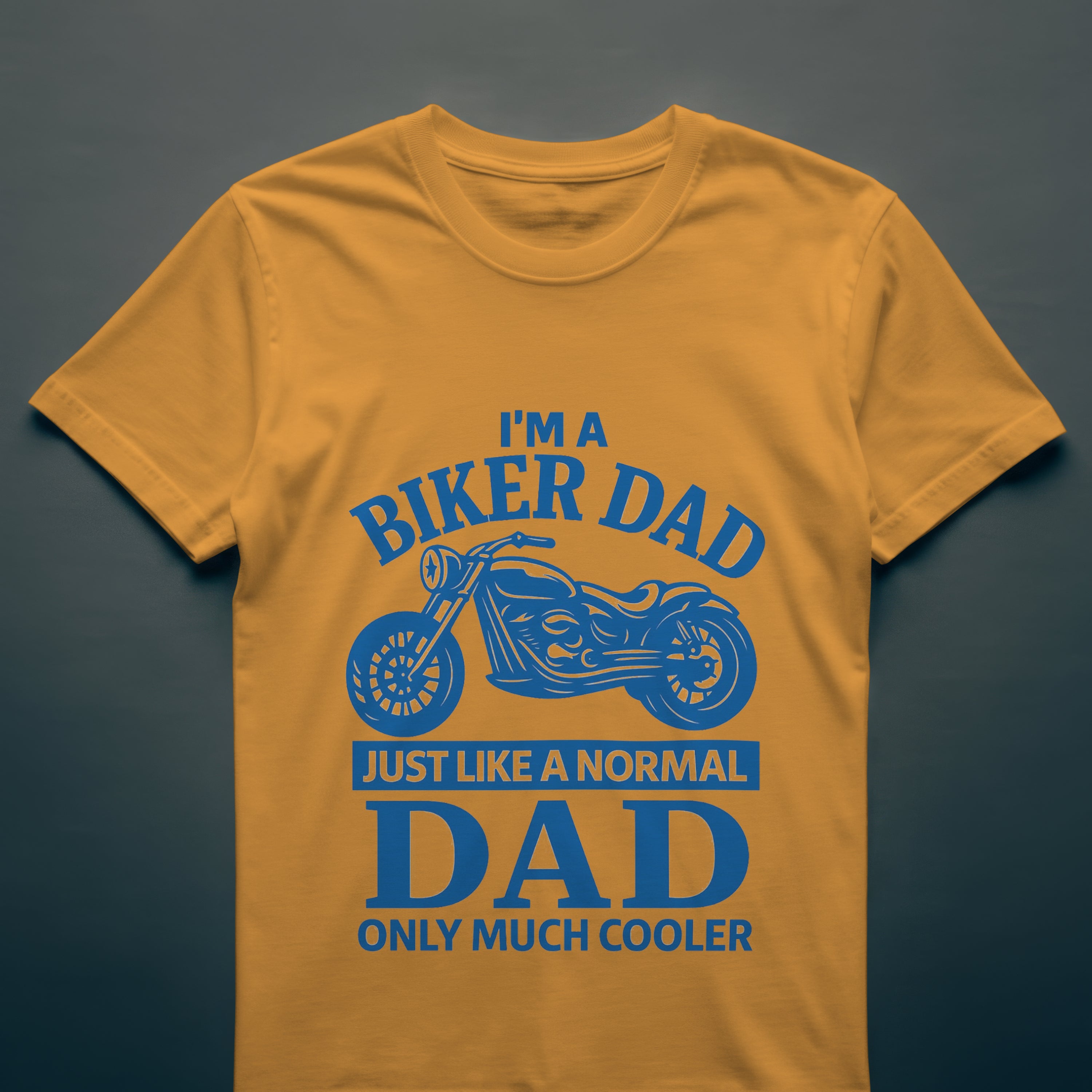 RanggRiwaaz Men's Biker Dad Graphic T-Shirt - Motorcycle Lover Gift