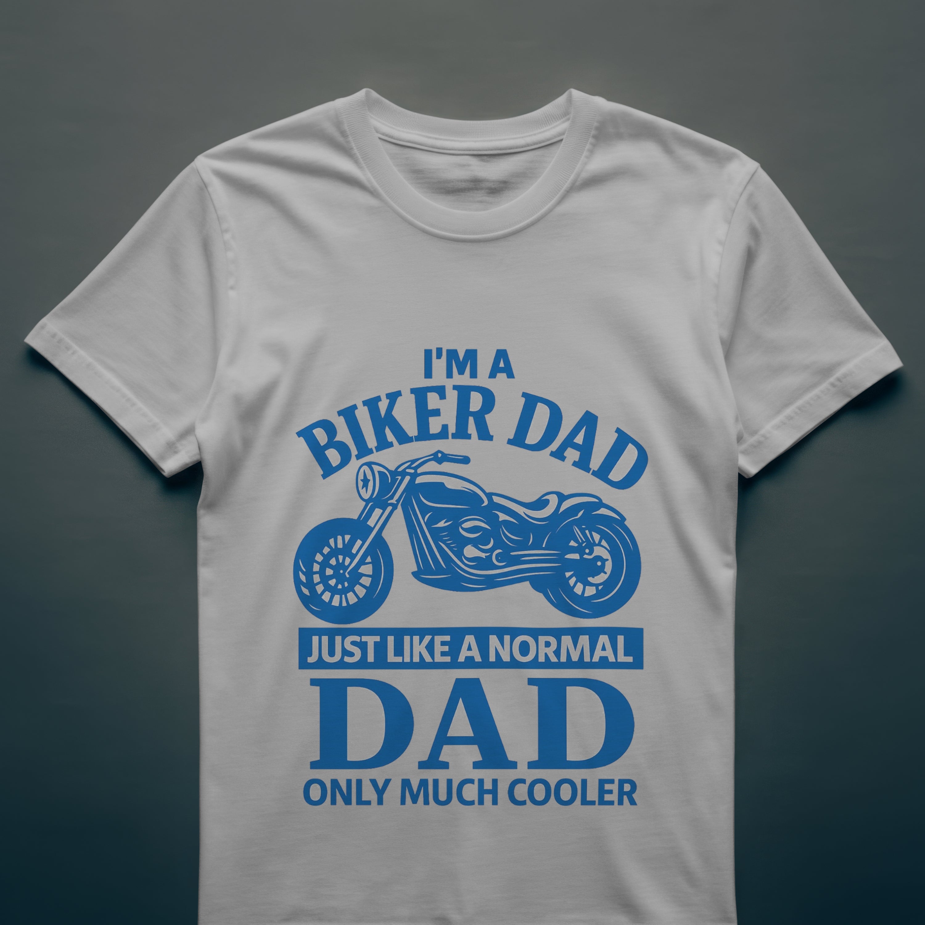 RanggRiwaaz Men's Biker Dad Graphic T-Shirt - Motorcycle Lover Gift