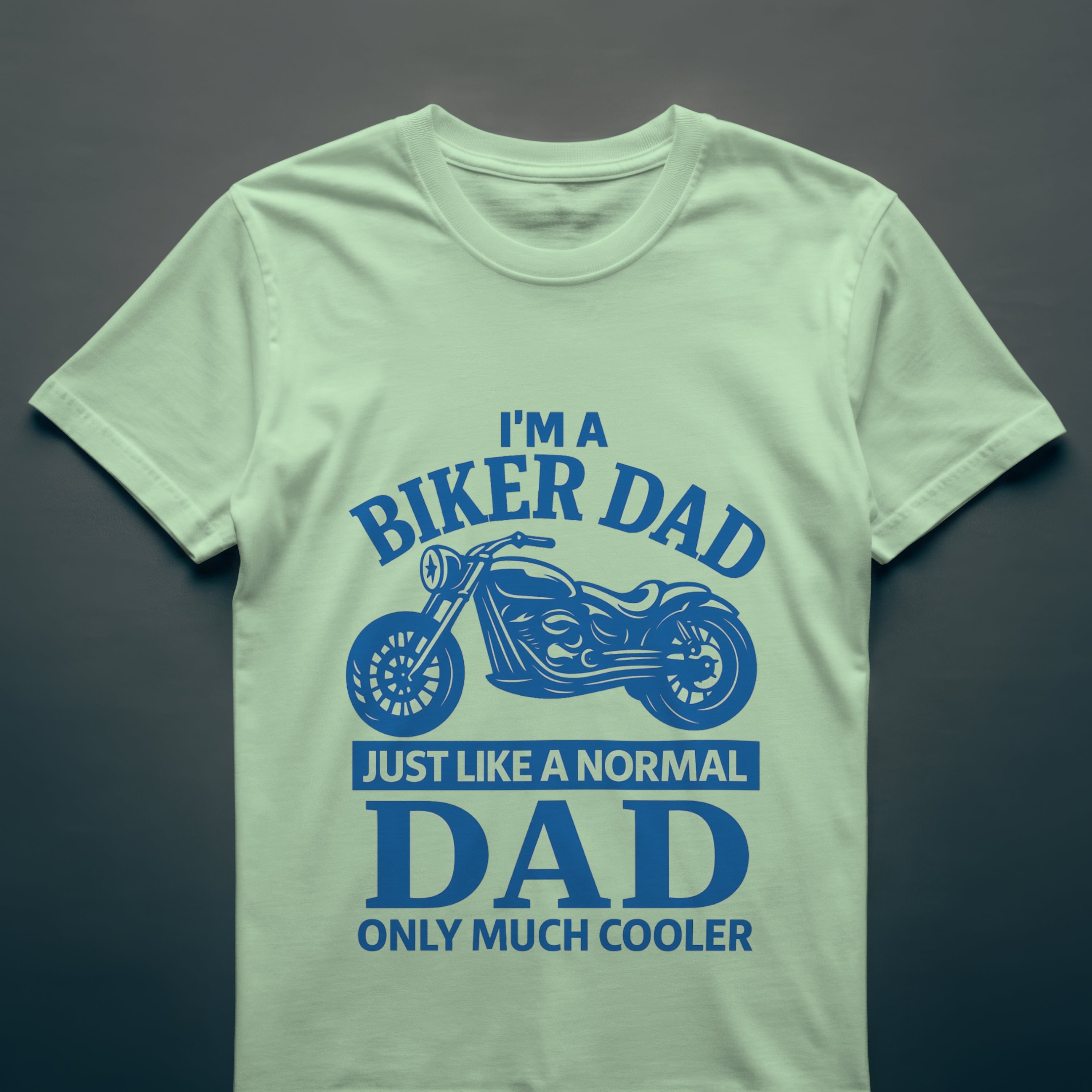 RanggRiwaaz Men's Biker Dad Graphic T-Shirt - Motorcycle Lover Gift
