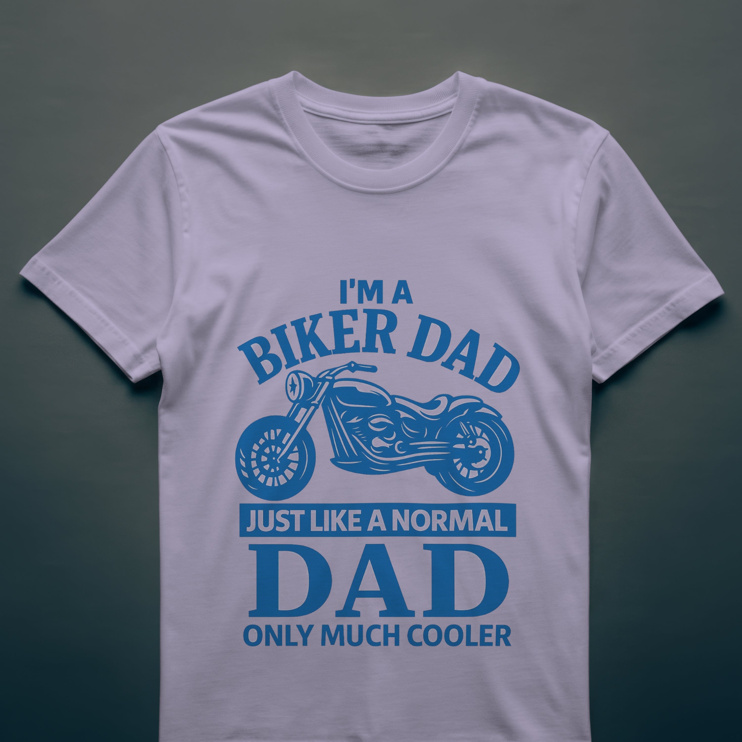 RanggRiwaaz Men's Biker Dad Graphic T-Shirt - Motorcycle Lover Gift