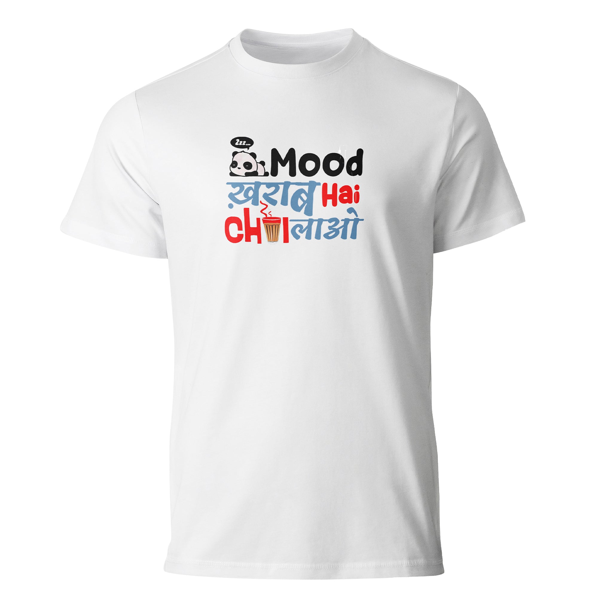 "Mood Kharab Hai Chai Lao" T-Shirt - Funny Hindi Tea Lover Tee by RanggRiwaaz