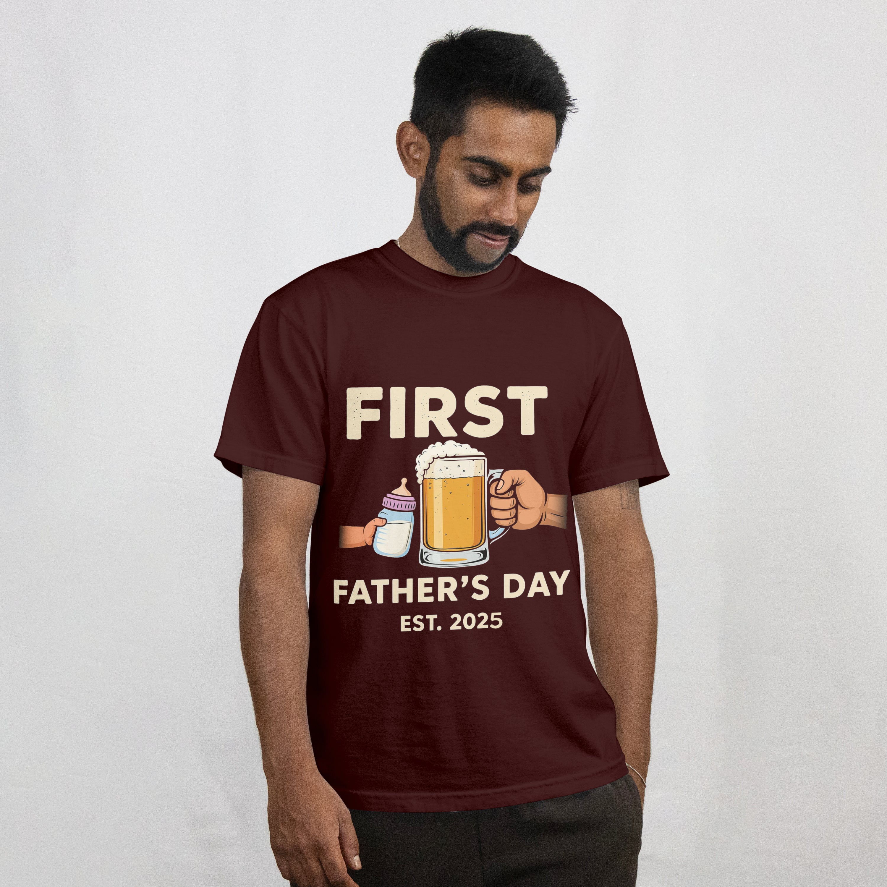 First Father's Day T-Shirt for New Dads - RanggRiwaaz Gift for Expecting Fathers