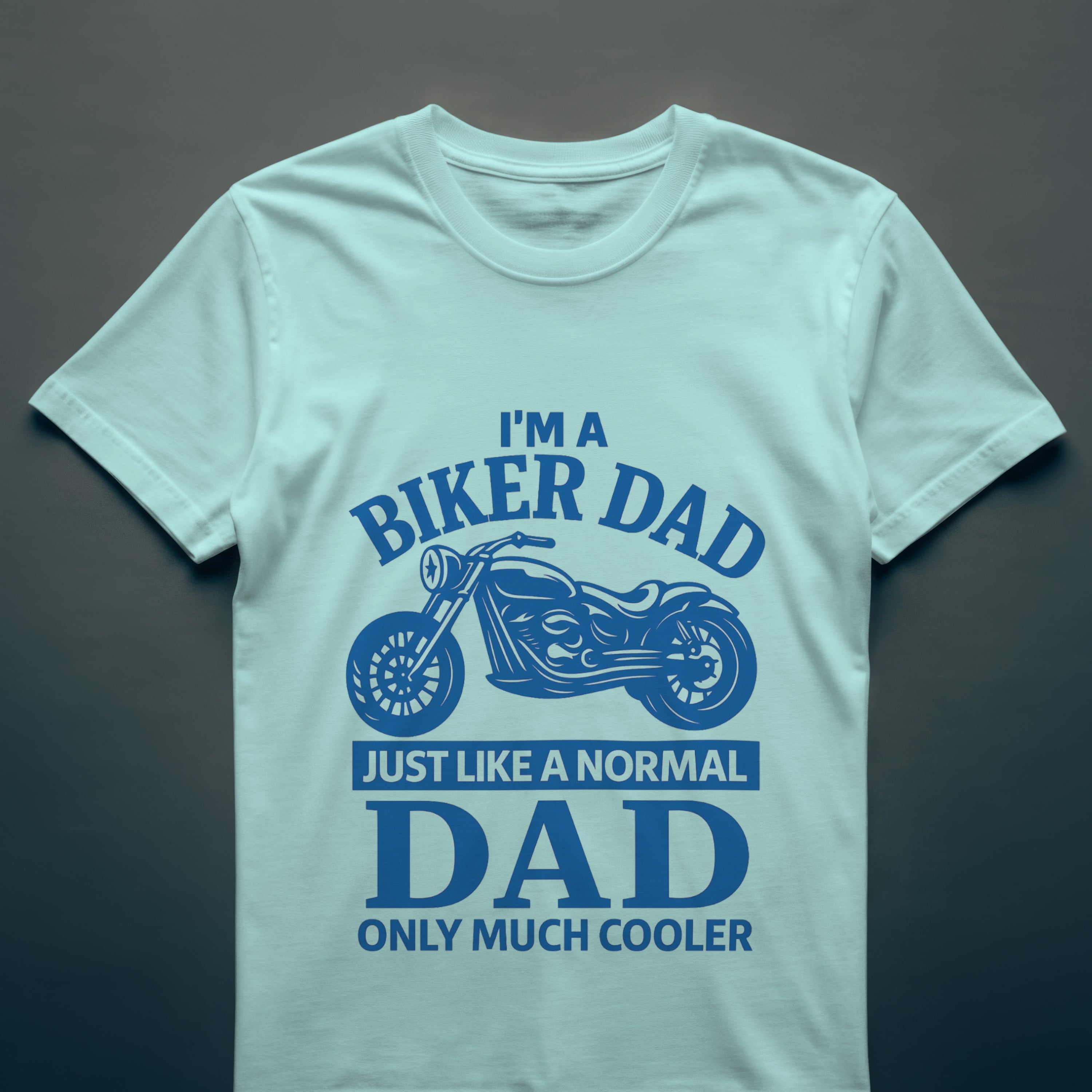 RanggRiwaaz Men's Biker Dad Graphic T-Shirt - Motorcycle Lover Gift