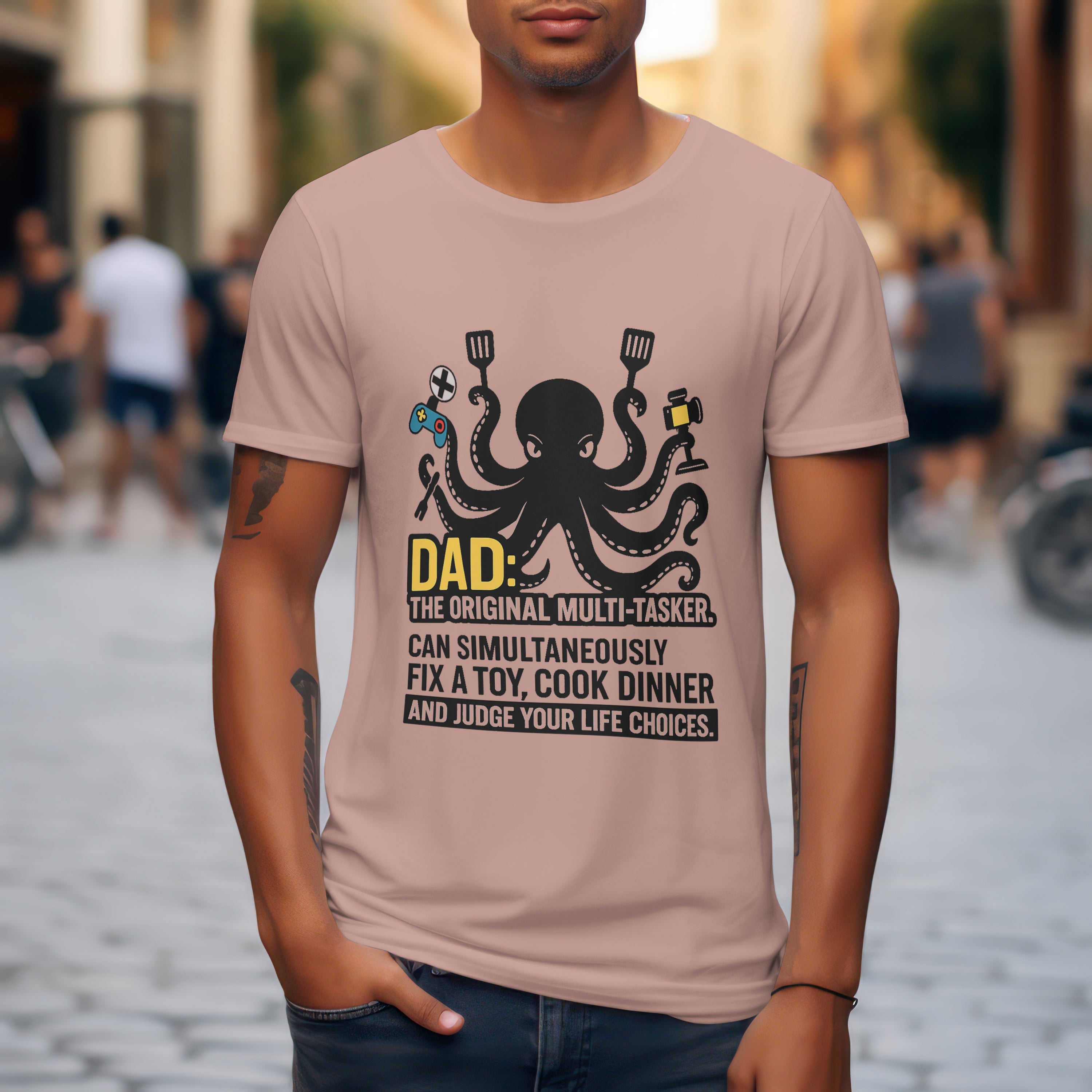 Dad The Original Multitasker T-Shirt - Hilarious Dad Life Funny Father's Day Gift by RanggRiwaaz