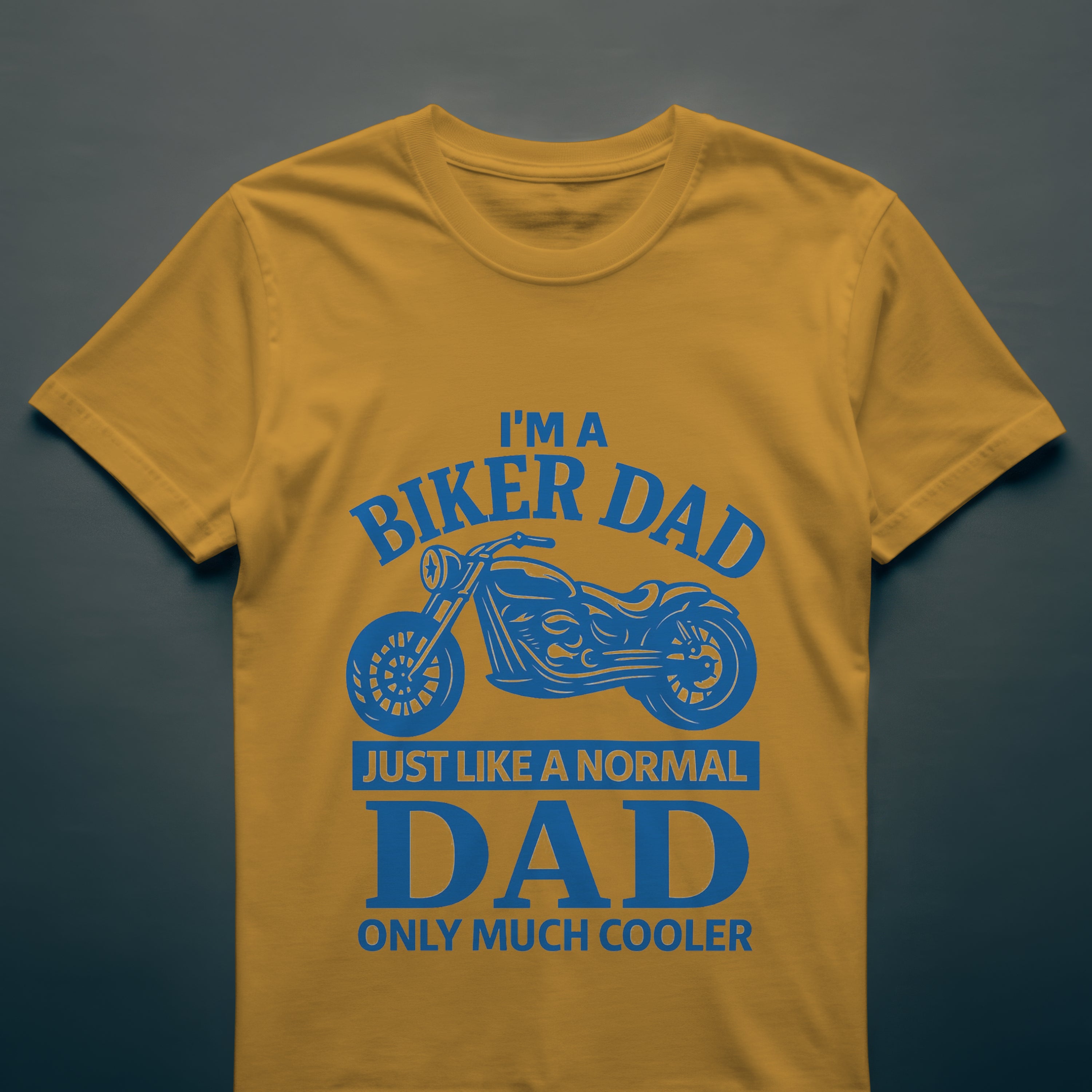 RanggRiwaaz Men's Biker Dad Graphic T-Shirt - Motorcycle Lover Gift