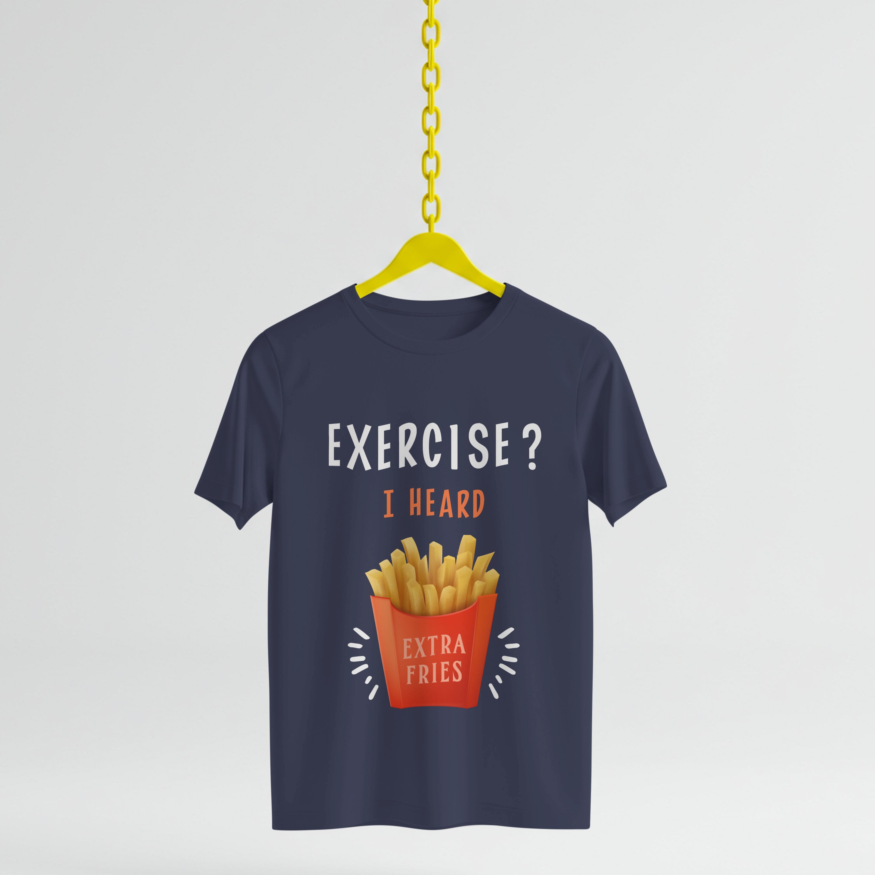 Extra Fries T-Shirt - Funny Foodie Lover Tee by RanggRiwaaz