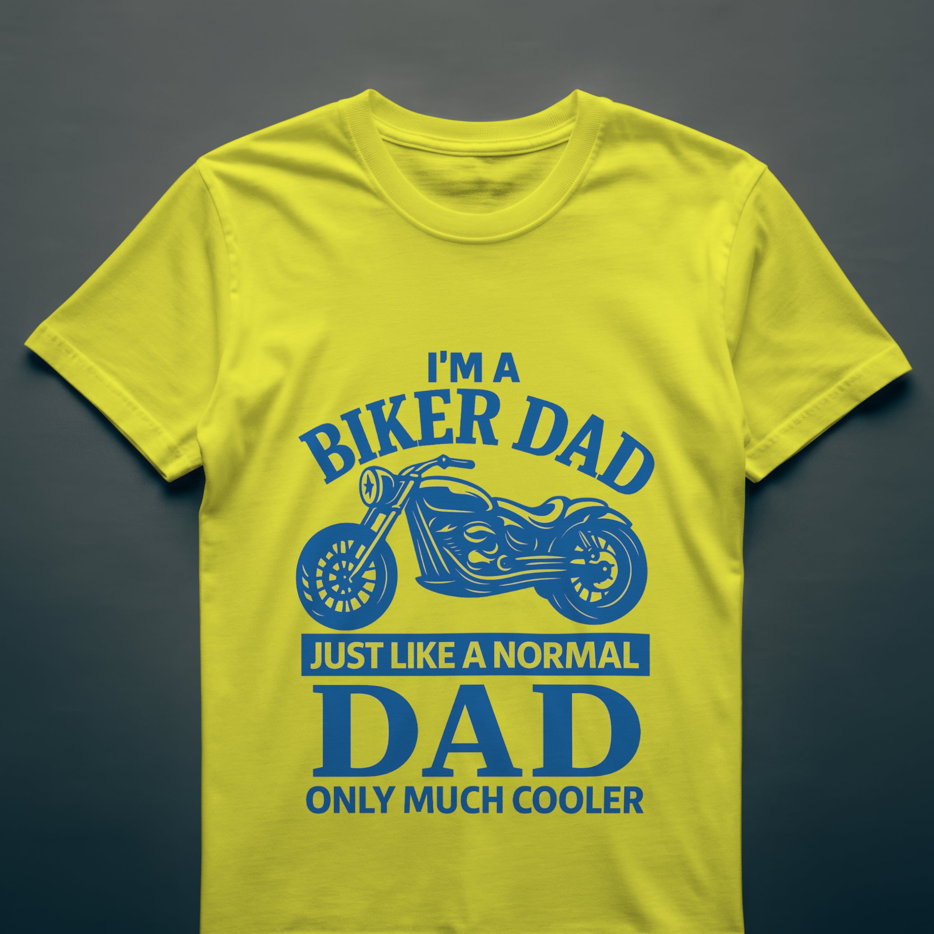 RanggRiwaaz Men's Biker Dad Graphic T-Shirt - Motorcycle Lover Gift