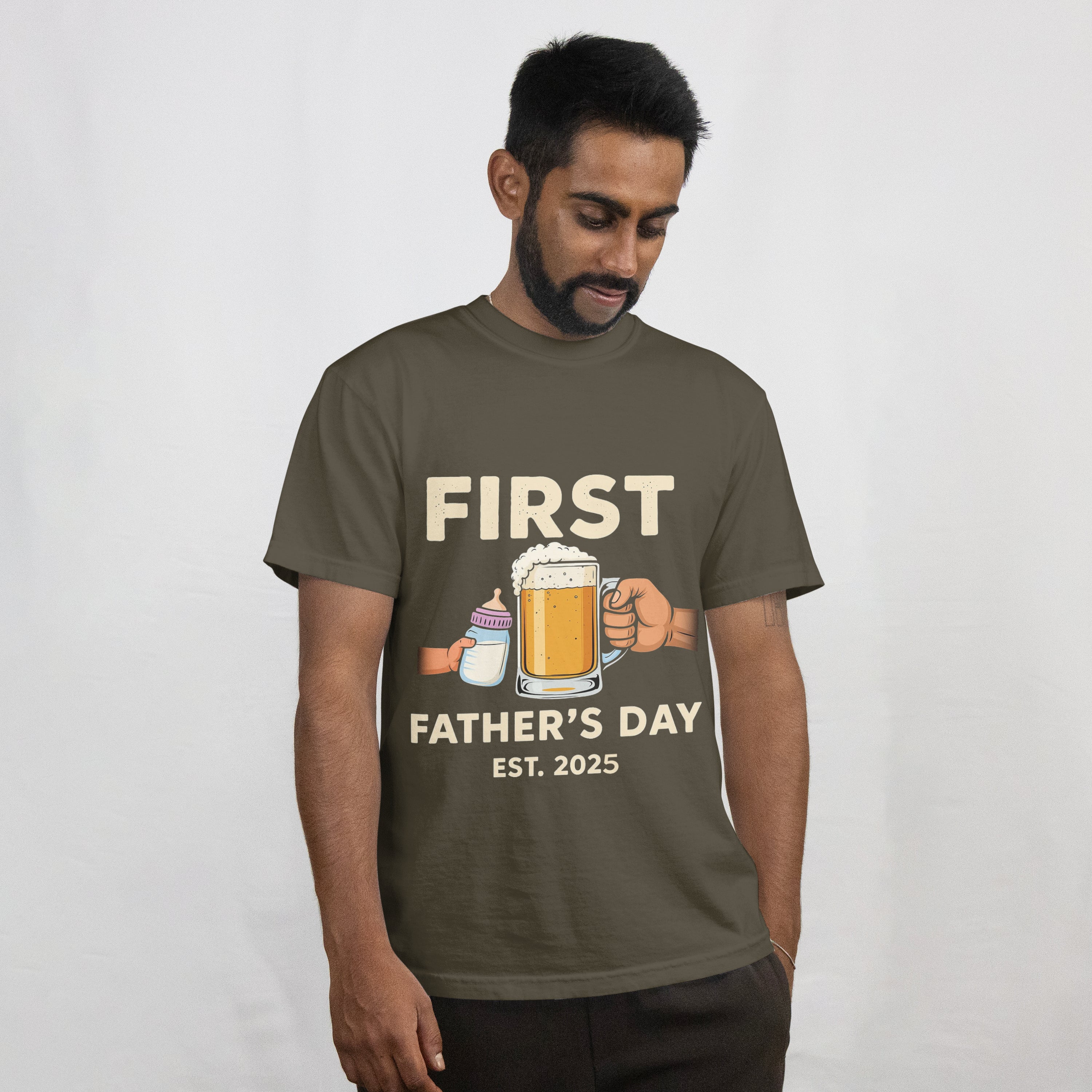 First Father's Day T-Shirt for New Dads - RanggRiwaaz Gift for Expecting Fathers