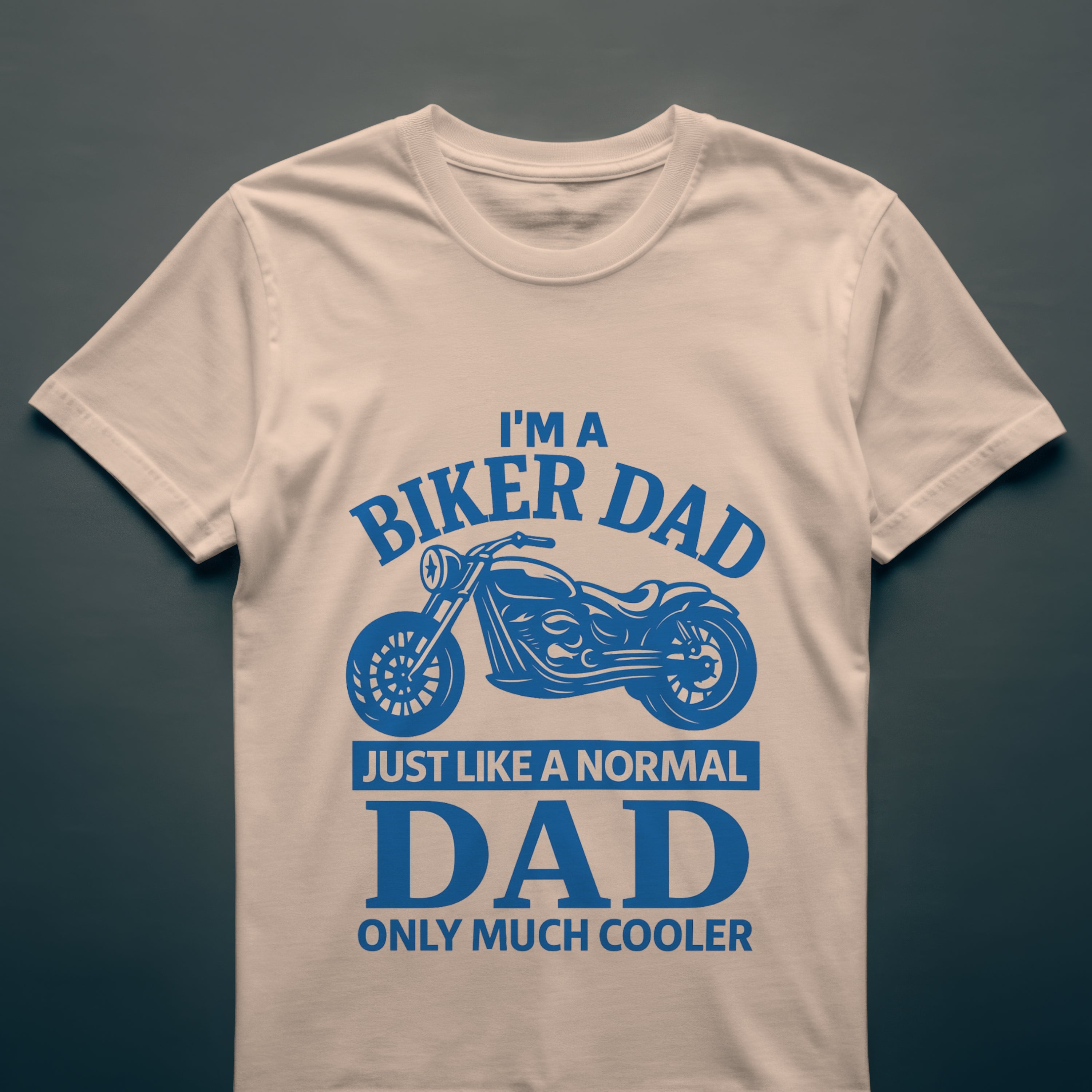RanggRiwaaz Men's Biker Dad Graphic T-Shirt - Motorcycle Lover Gift