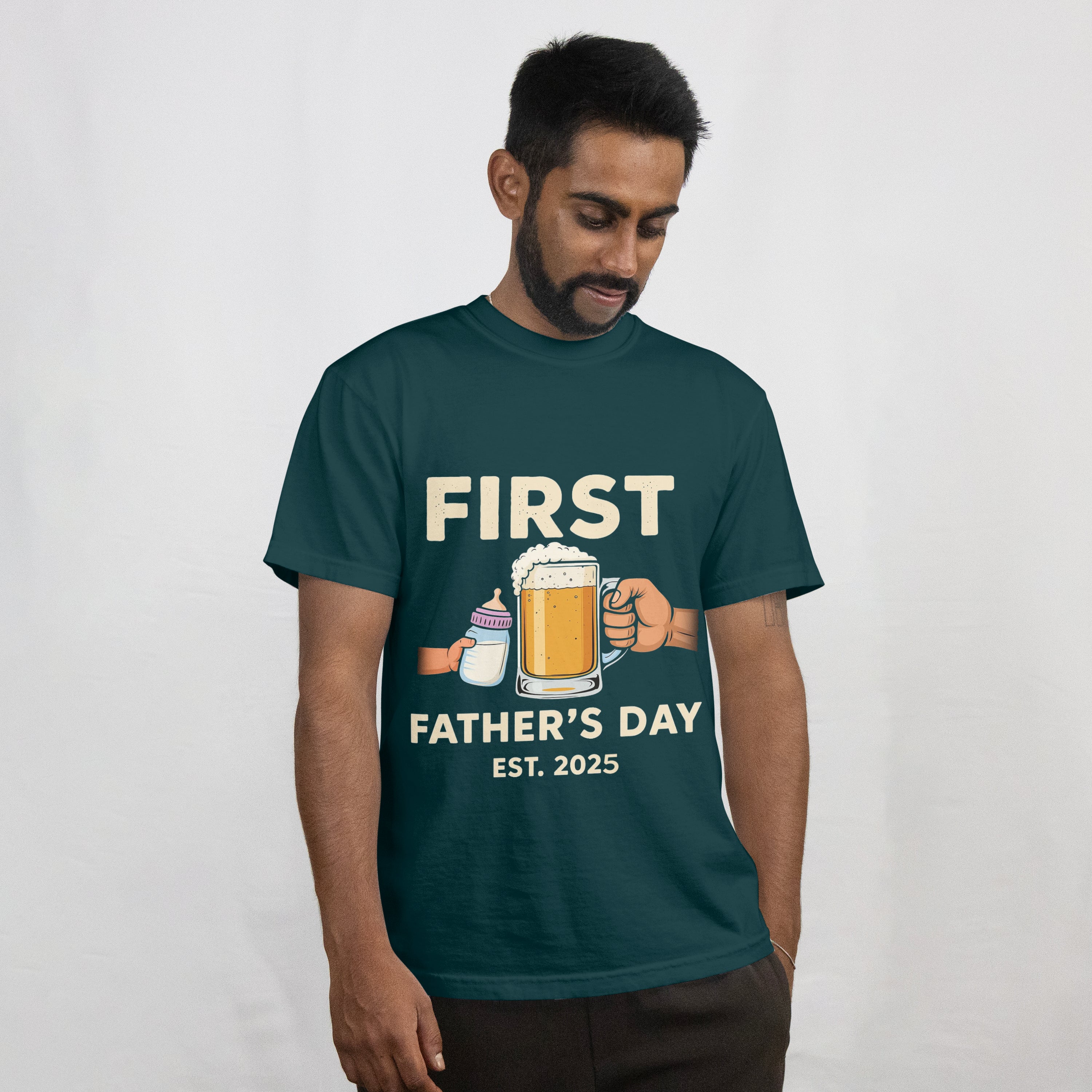 First Father's Day T-Shirt for New Dads - RanggRiwaaz Gift for Expecting Fathers